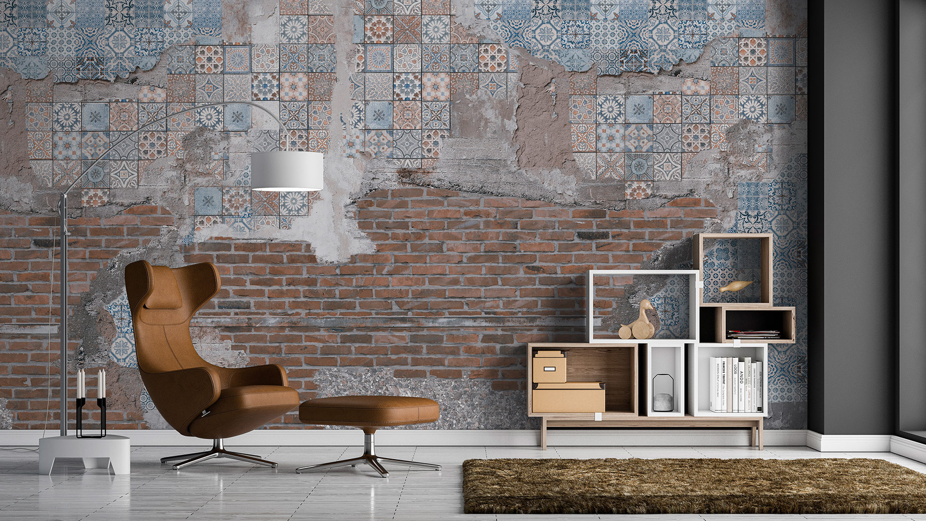 AS Fototapete Designwalls 2 Stein Mosaik DD123662