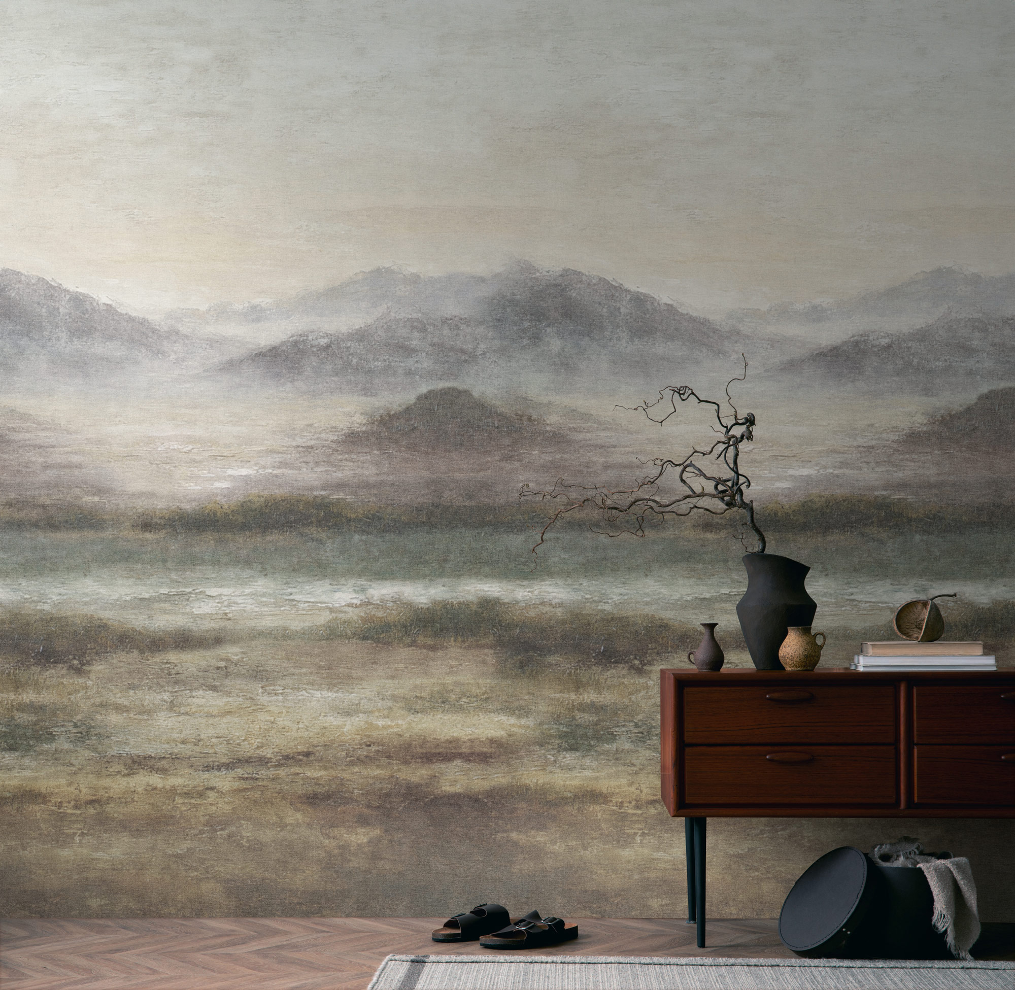 AS Fototapete The Wall 4 Nebel Braun 792364
