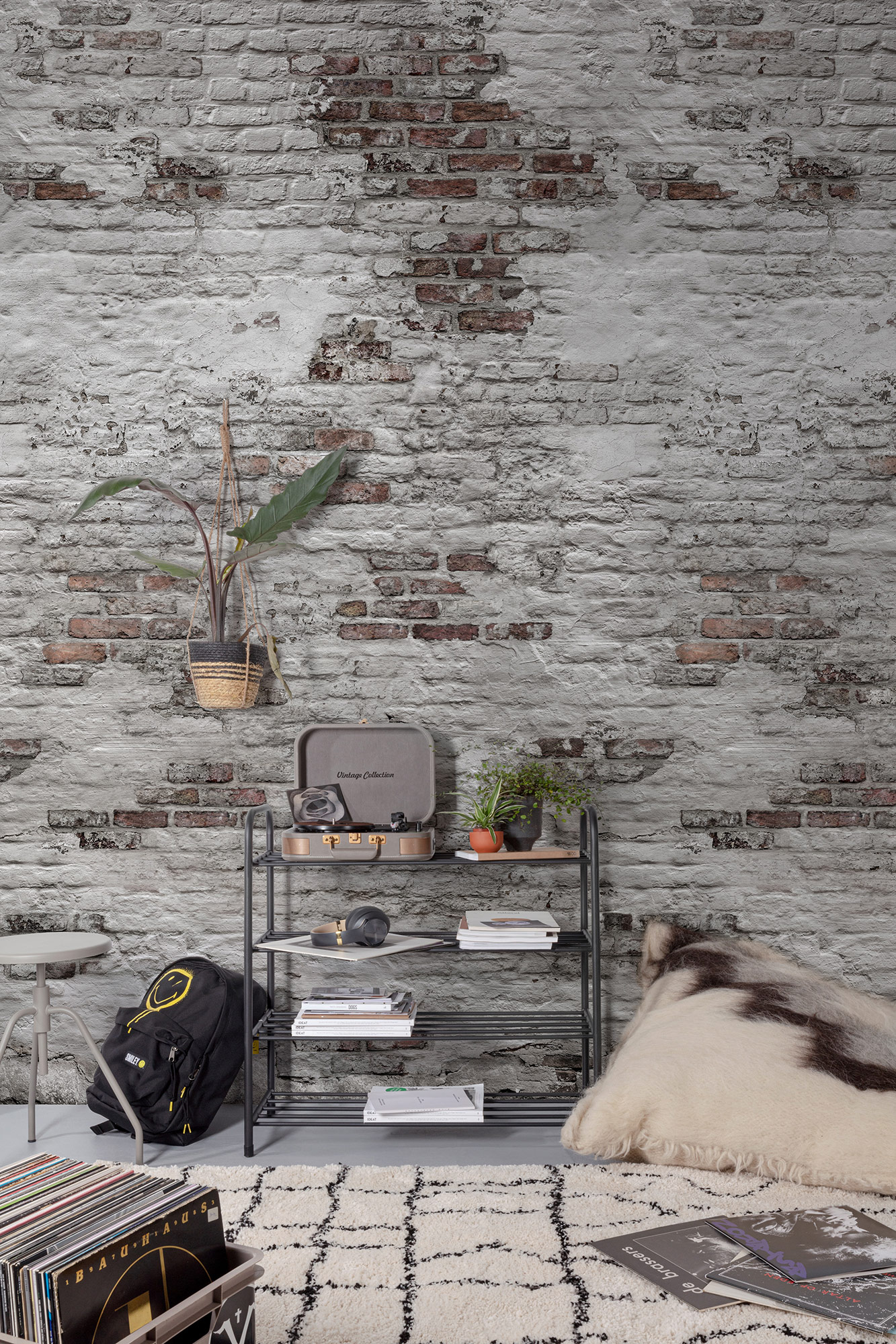 Grandeco Wandbild Eine Rolle ein Motiv 2 Steinmauer EP6102