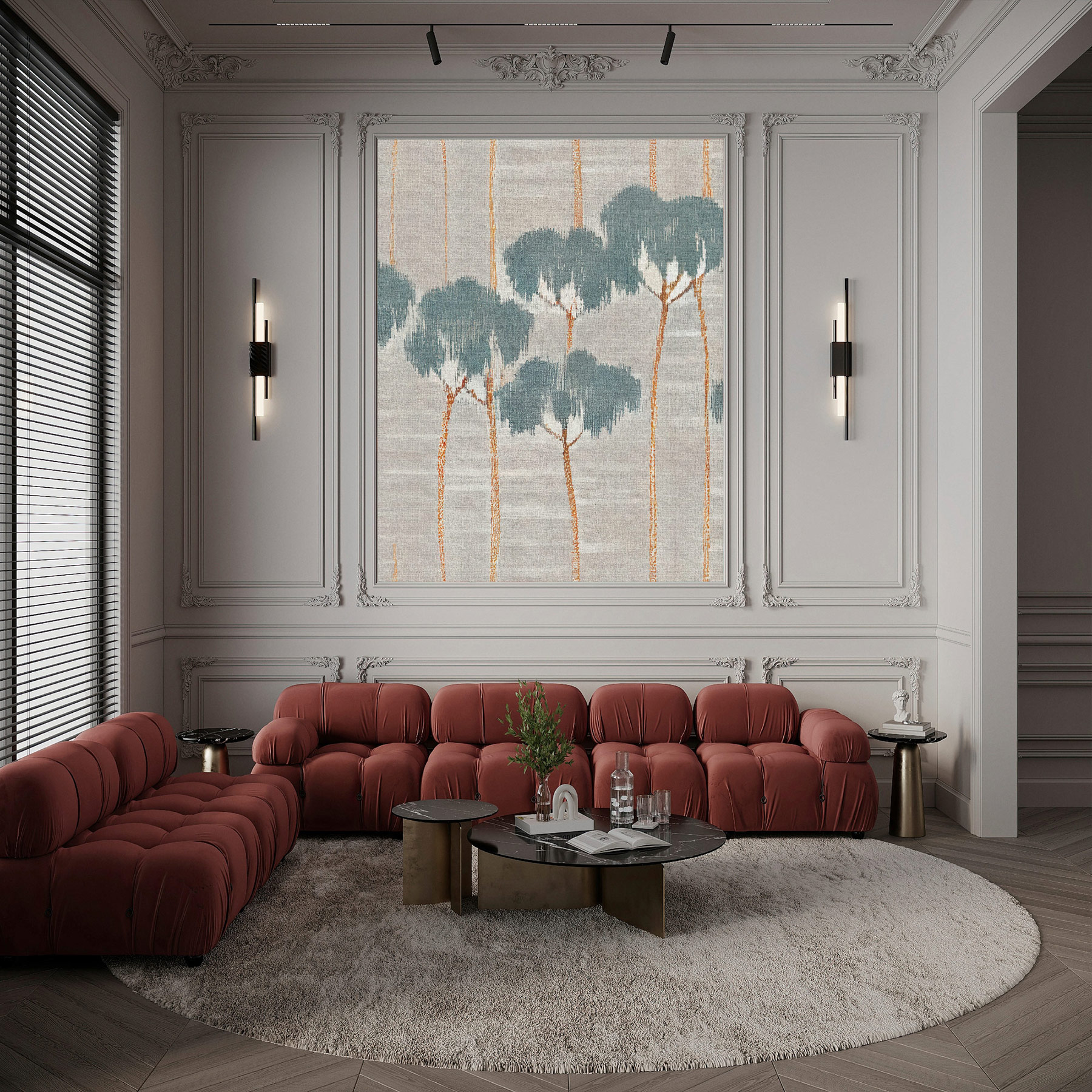 AS Fototapete Walls by Patel 5 Bäume Grau DD134339