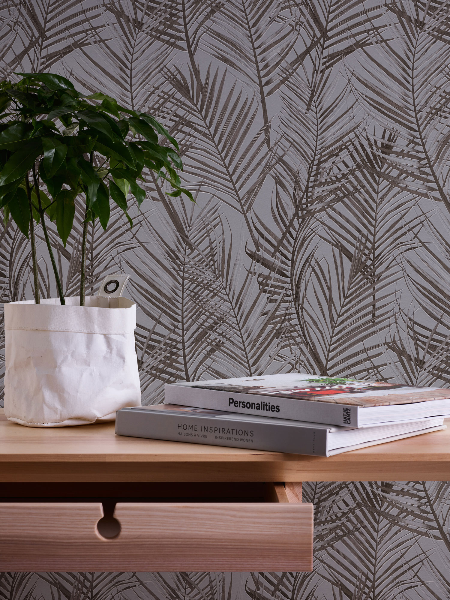 AS Vliestapete Attractive 2 Floral Grau 390384