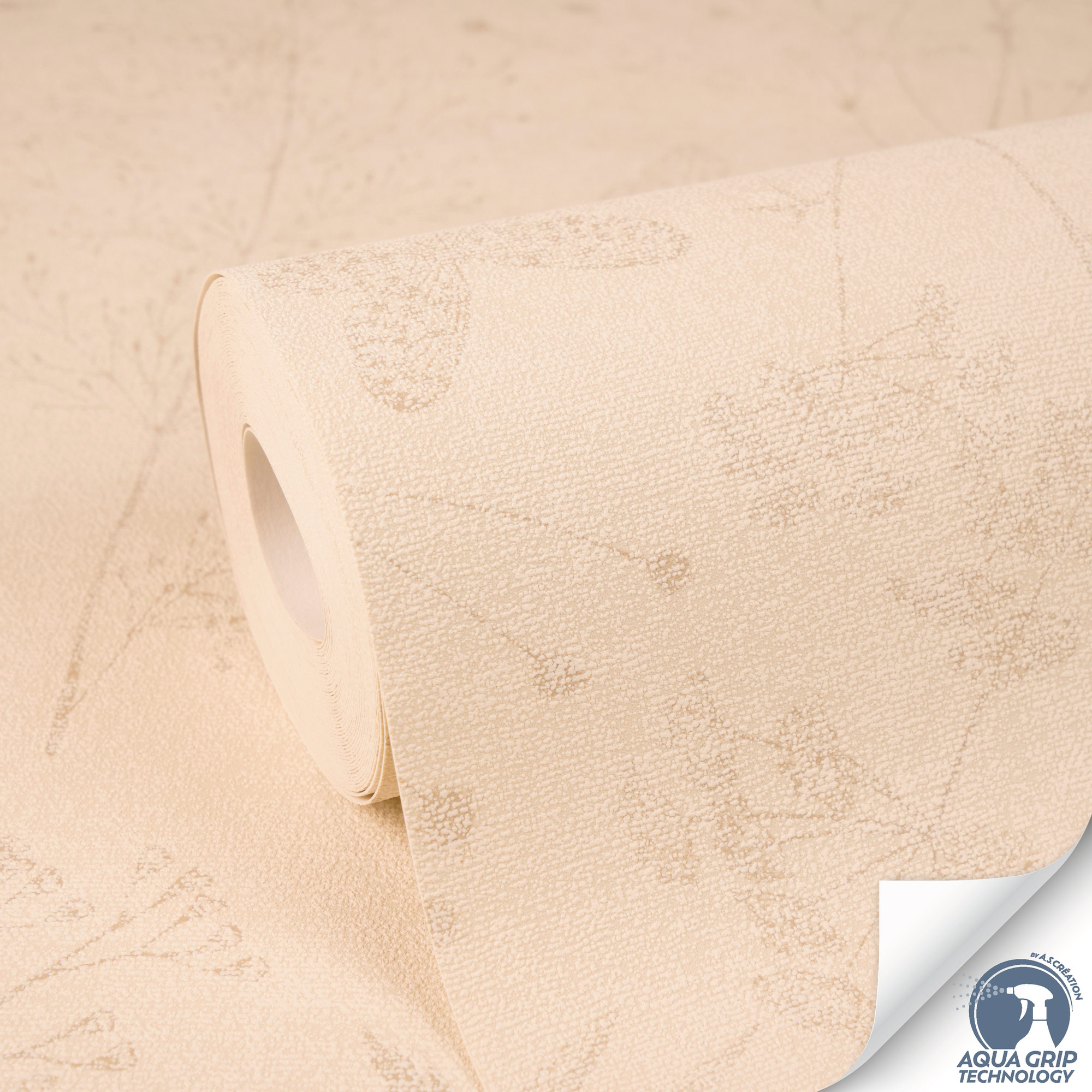 AS Vliestapete Cosiness Designdrop 2 Floral Beige 792832