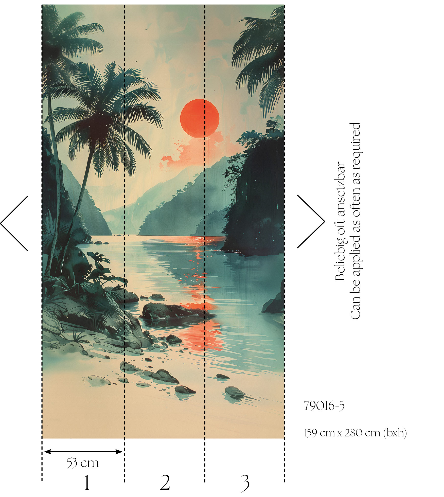 AS Fototapete MS Hot Spots Strand Meer Grün 790165