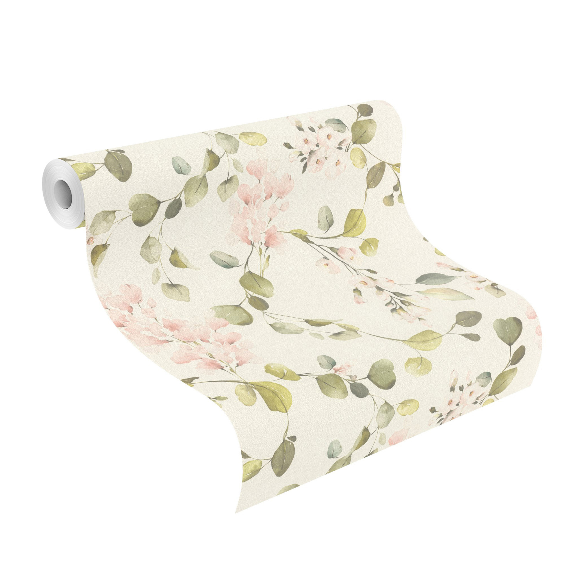 Rasch Vliestapete Peonies Rosa Blätter 582215