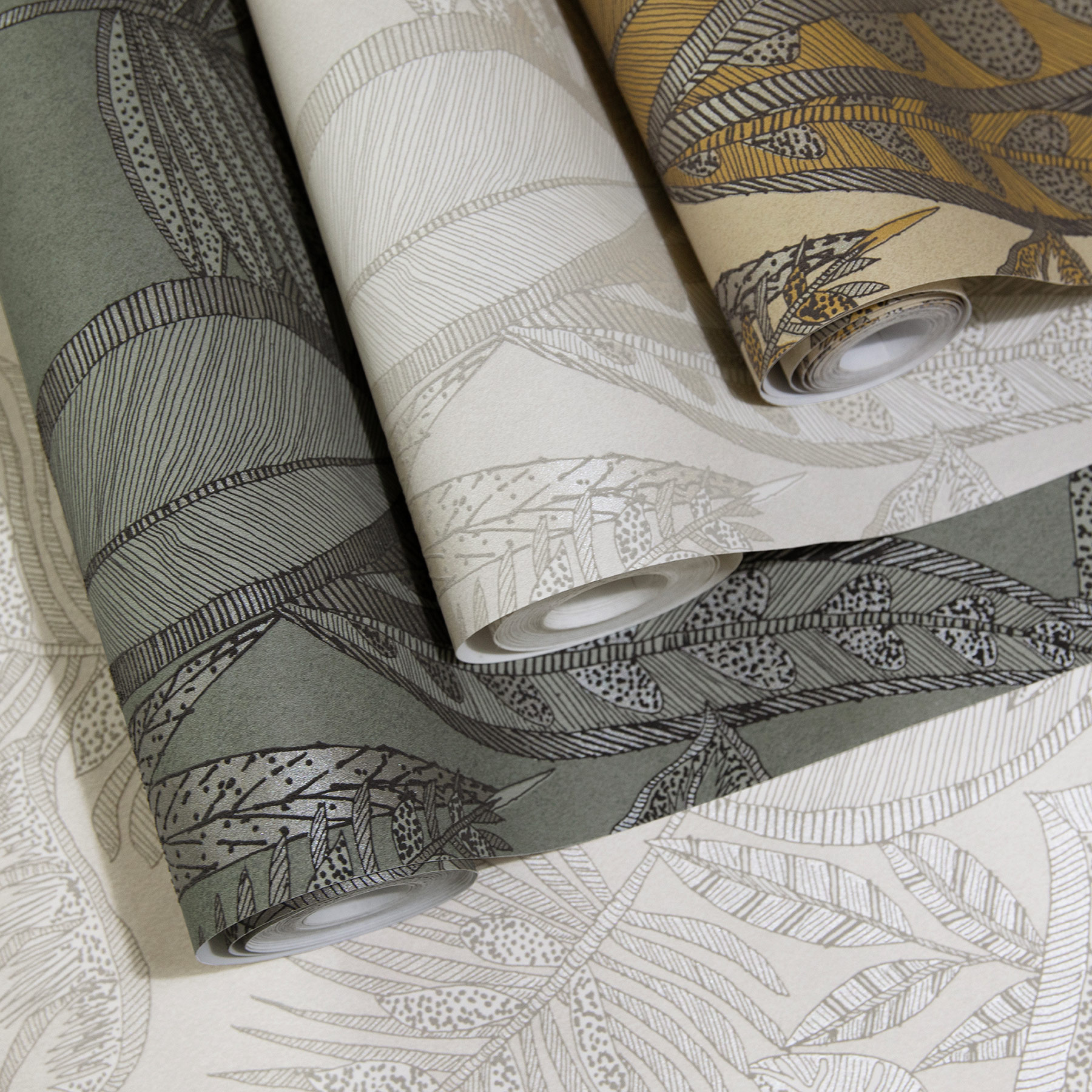 Hohenberger Vliestapete Tesoro Pianta Avorio 65576