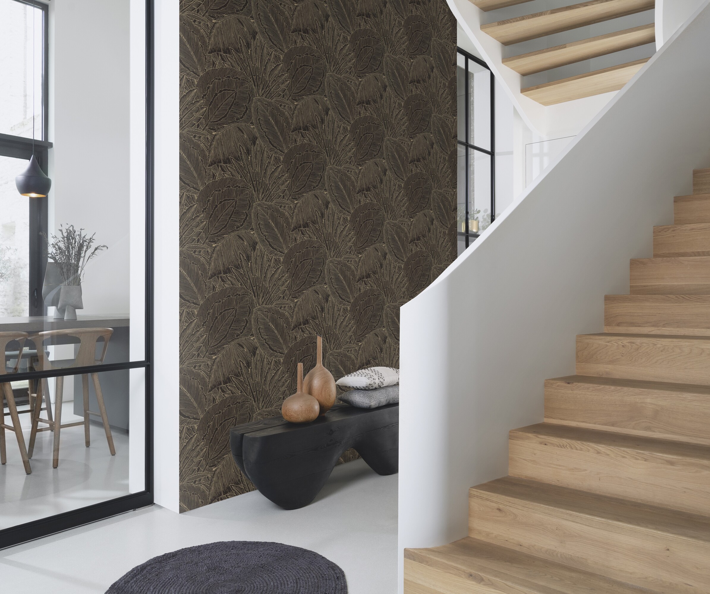 Rasch Vliestapete Allegretto Schwarz-Mattschwarz 580839