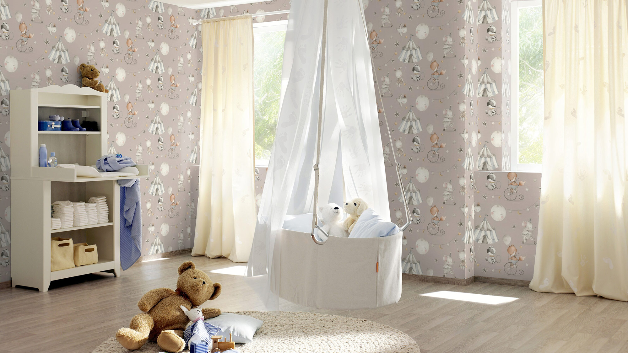 Rasch Vliestapete Kids Word 2 Grau 301939