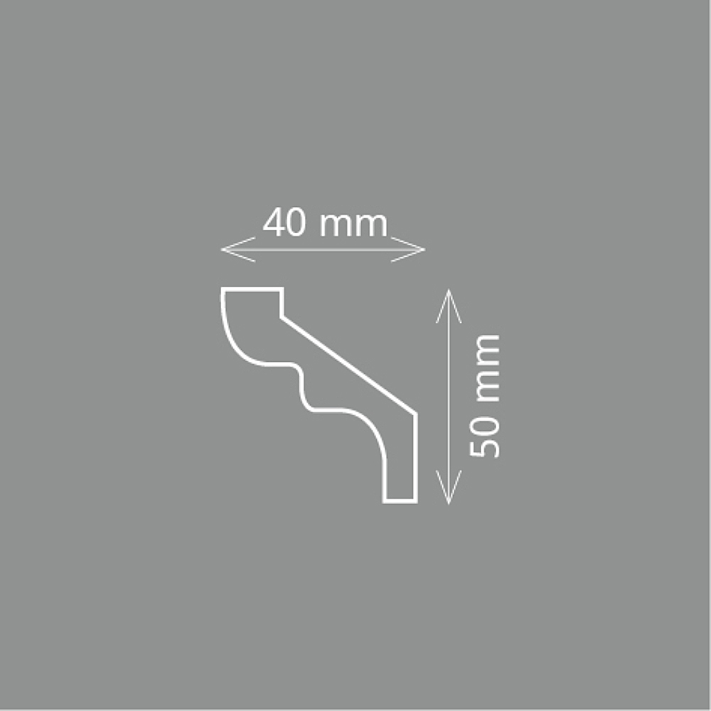 Homestar Stuckleiste Styropor Zierleiste S 50 | weiss