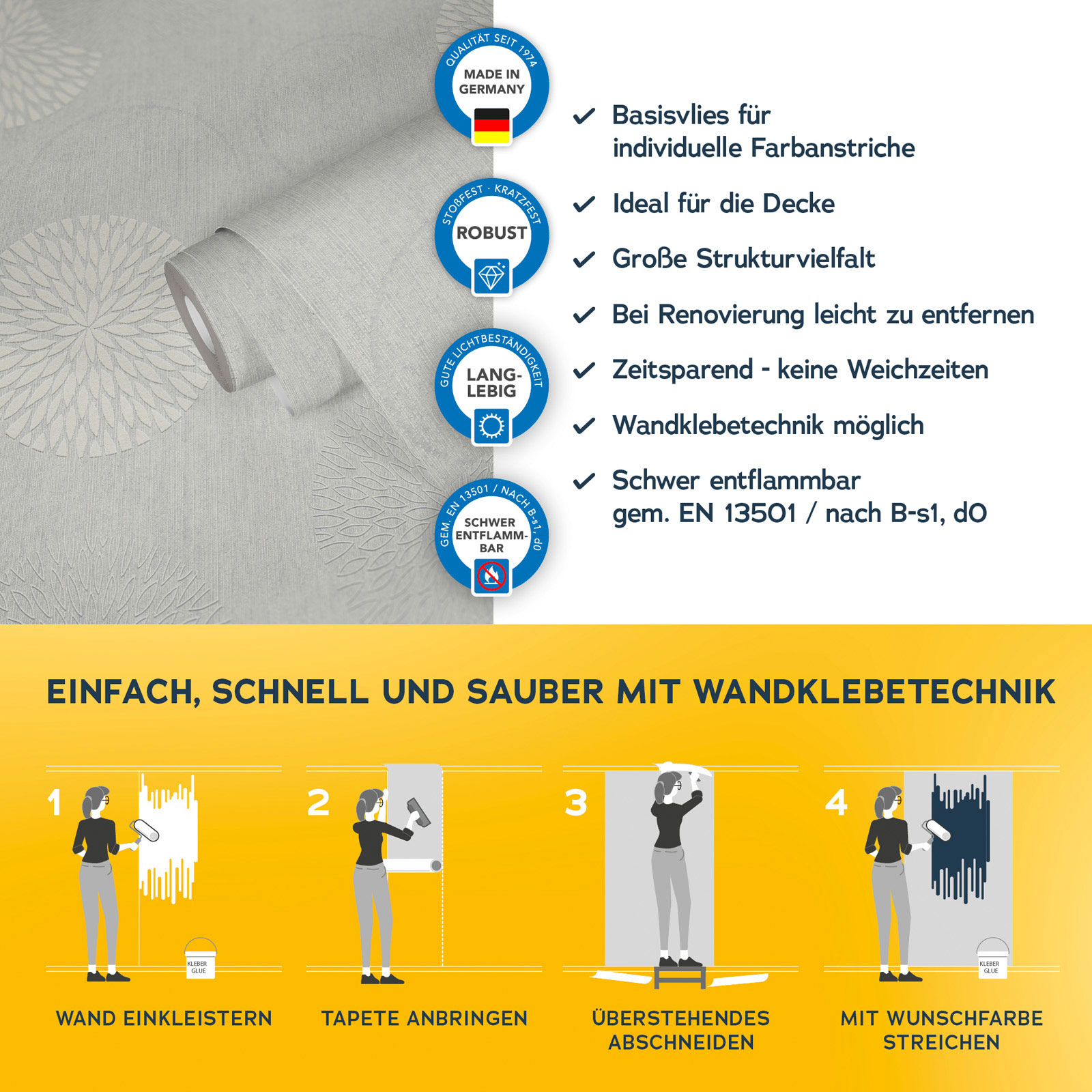 AS Vliestapete Meistervlies 8 überstreichbar 321311