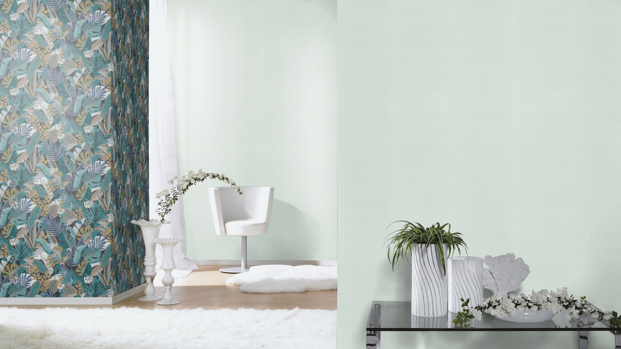 Rasch Vliestapete Allegretto Blau-Pastellblau 688009