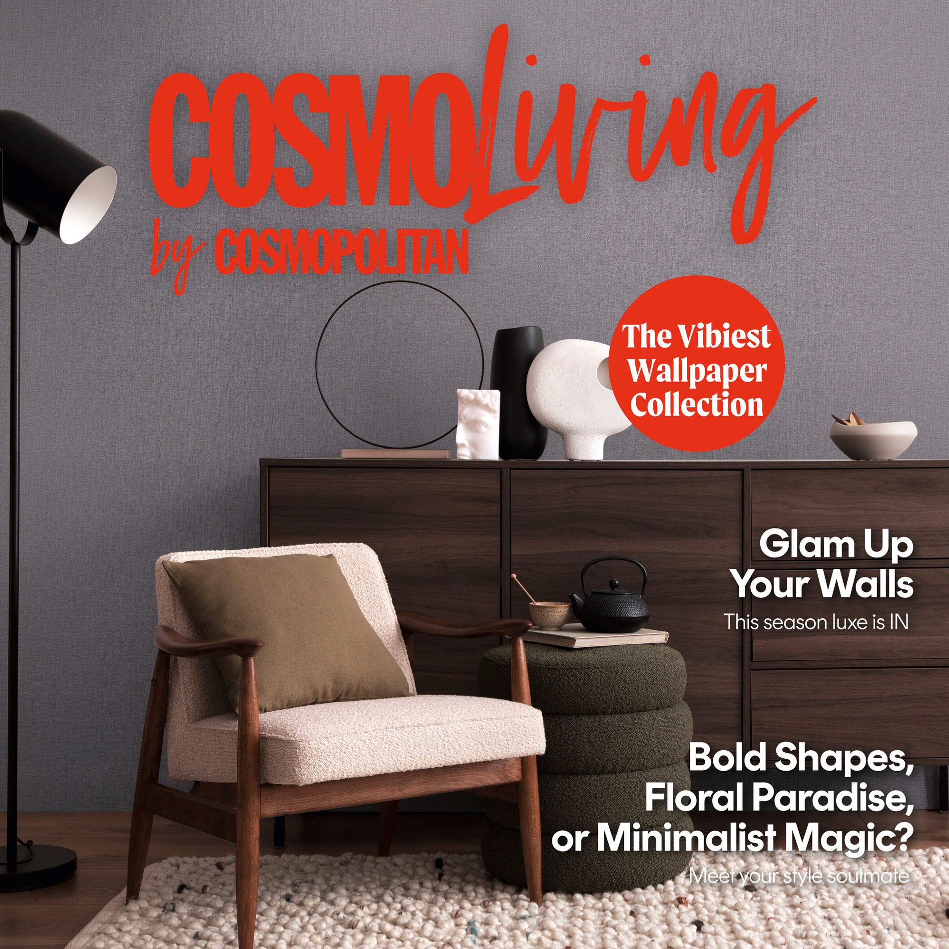 AS Vliestapete CosmoLiving Uni Grau 790656