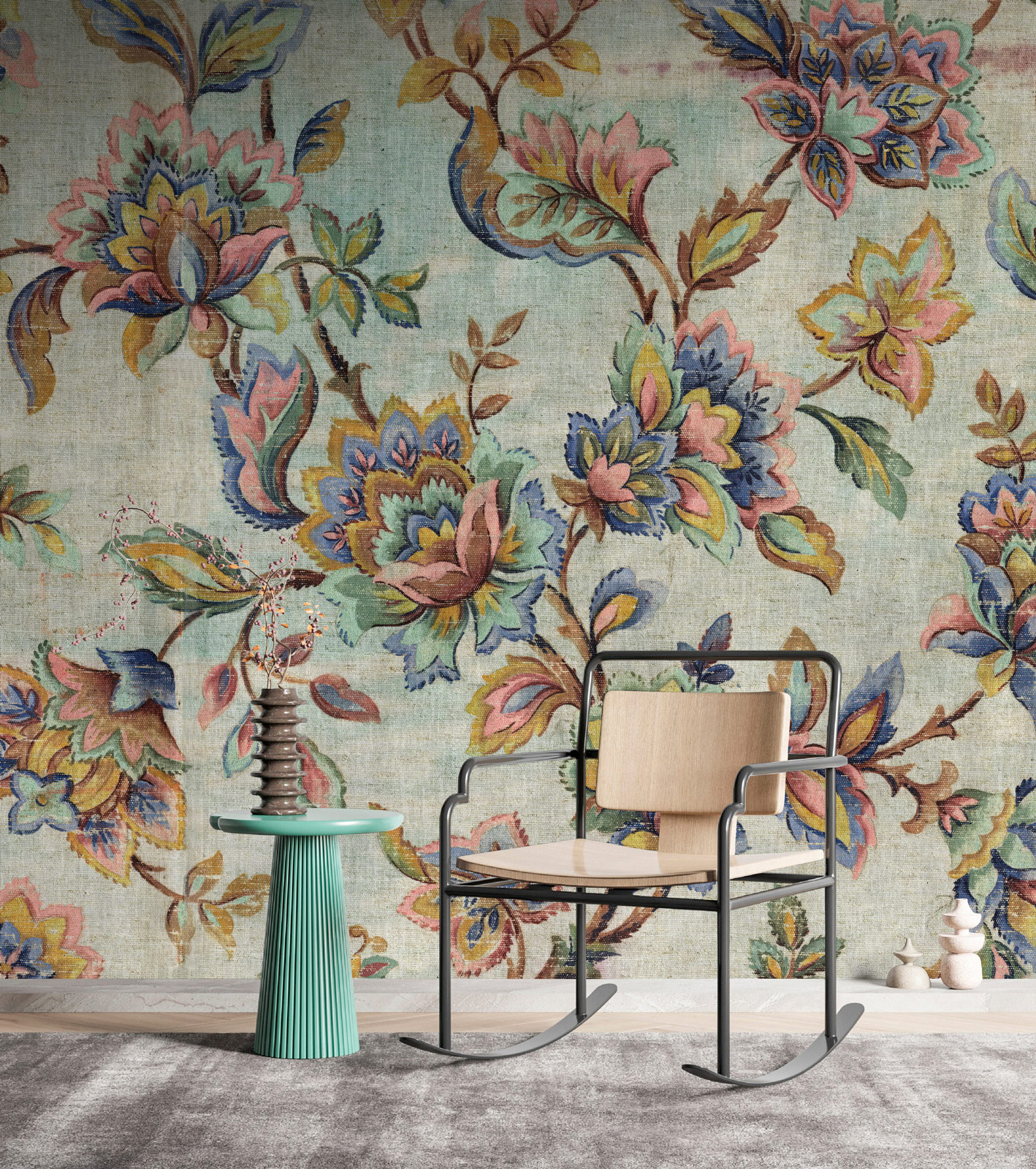 AS Fototapete Walls by Patel 5 Blumen Hellblau DD134555