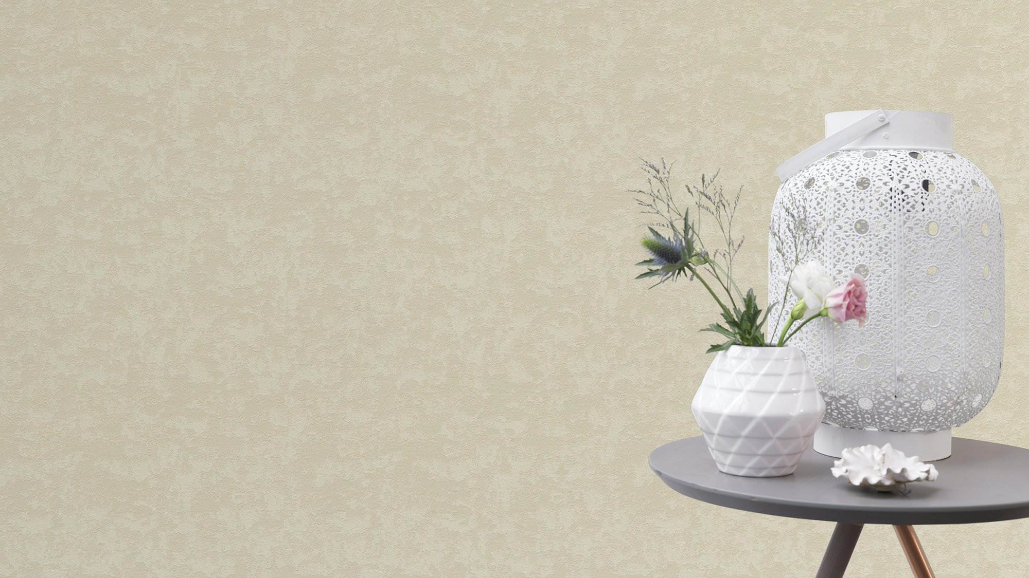 Rasch Vliestapete Saphira Uni-Tapete beige/creme 639513