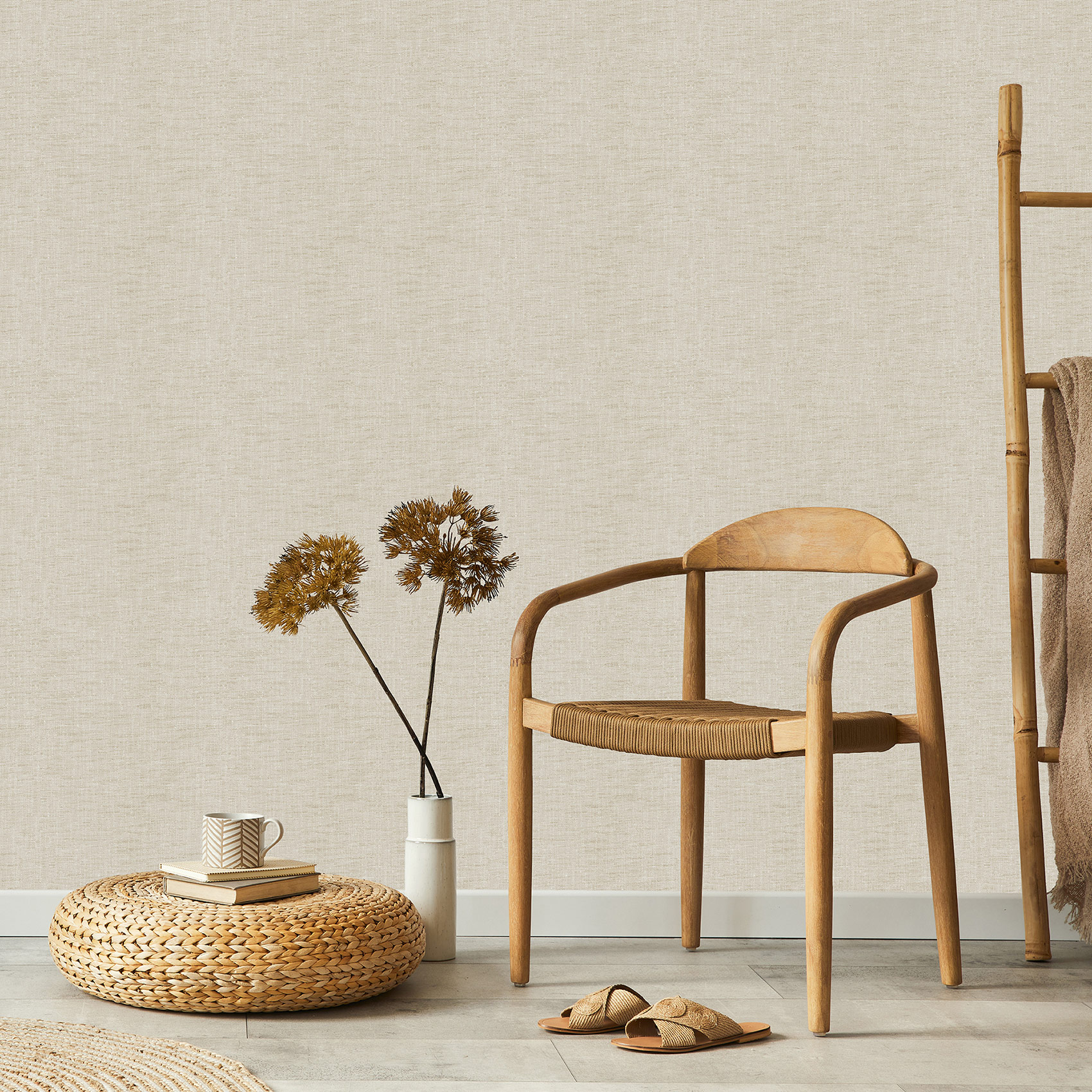 Hohenberger Vliestapete Artist Collage Uni Ivory 27270