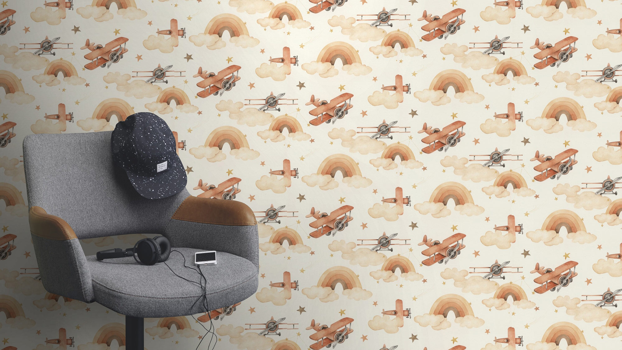 Rasch Vliestapete Kids Word 2 Beige 301557