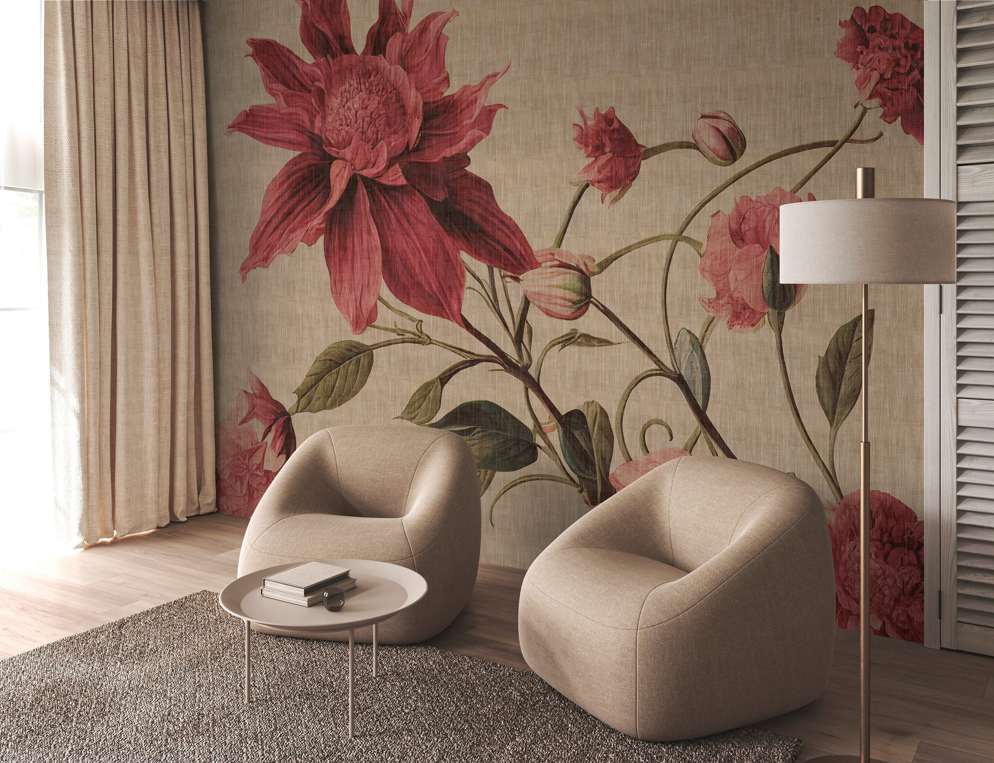 AS Fototapete Walls by Patel 5 Blumen Beige DD134597