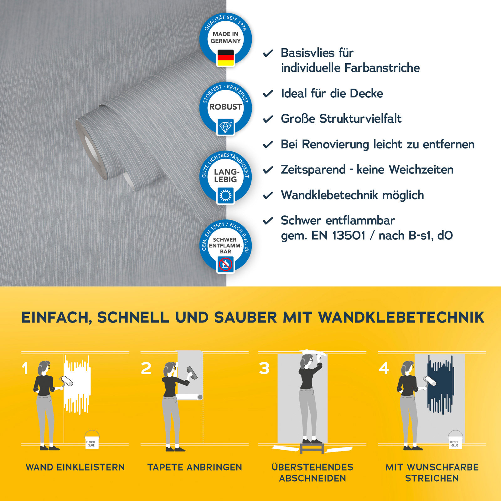 AS Vliestapete Meistervlies 8 überstreichbar 248619