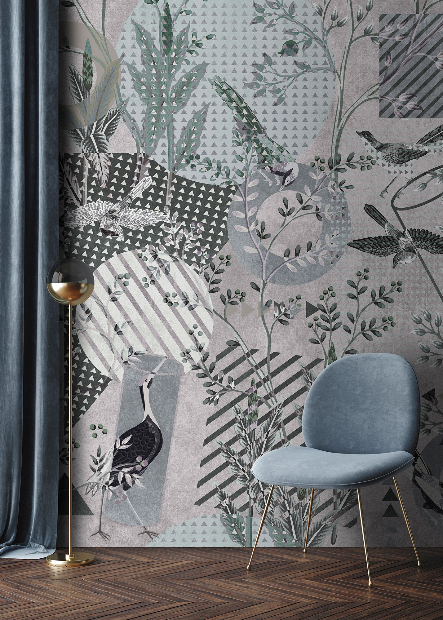 AS Fototapete Walls by Patel 3 Vögel DD121852