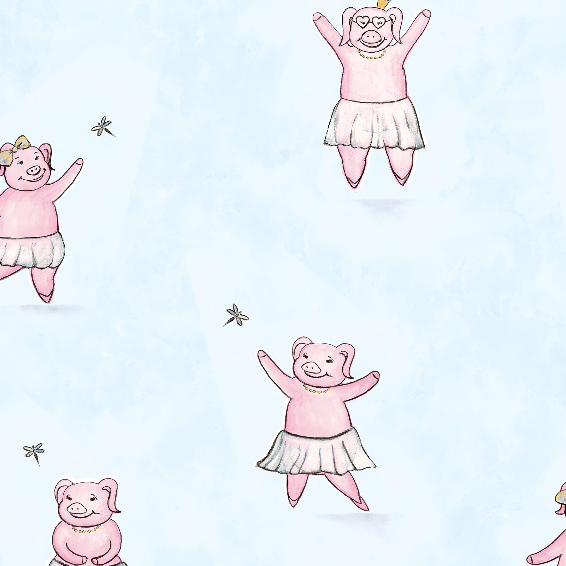 Hohenberger Vliestapete Happy Inner Child Happy Piggy 27569