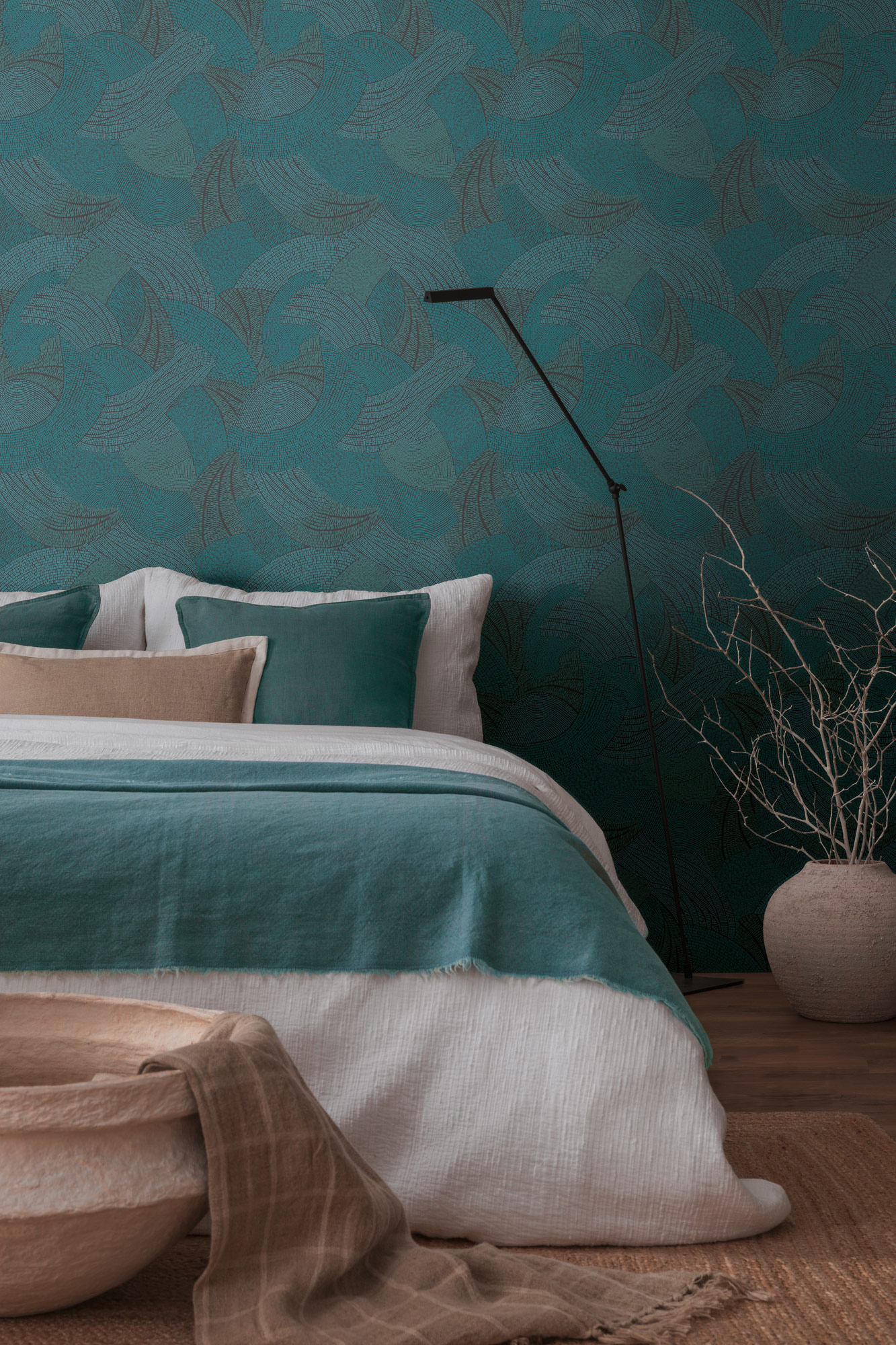 AS Vliestapete French Affair Struktur Blau 399353