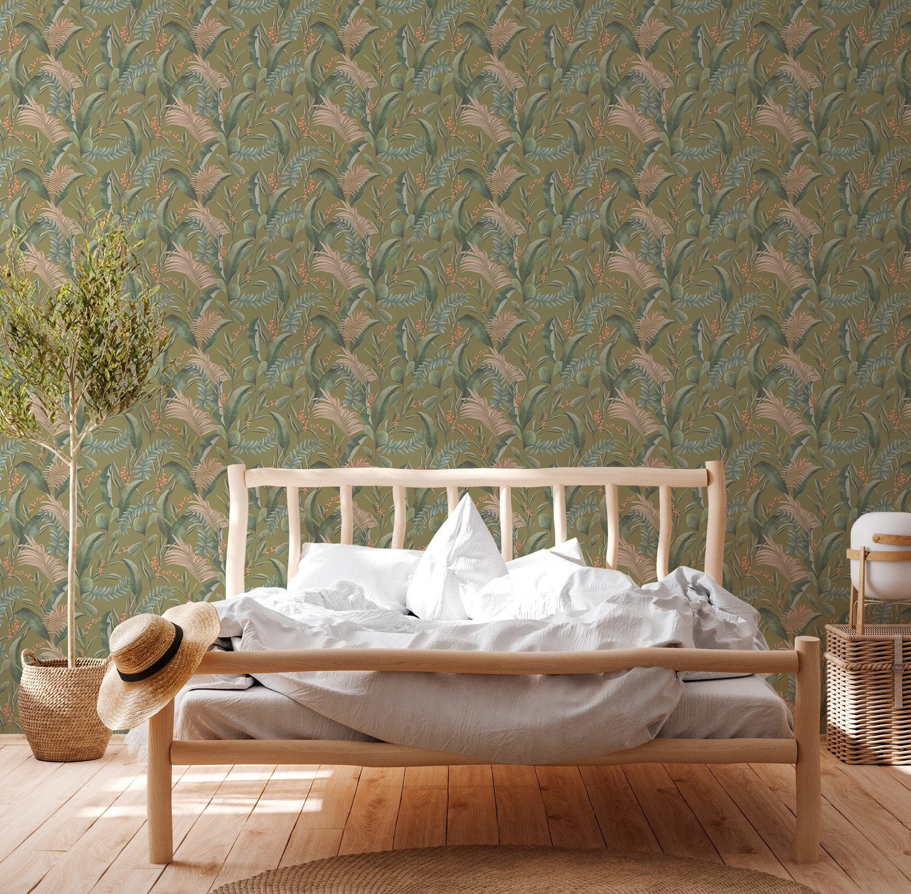 Livingwalls Vliestapete Drawn Into Nature Floral 394363