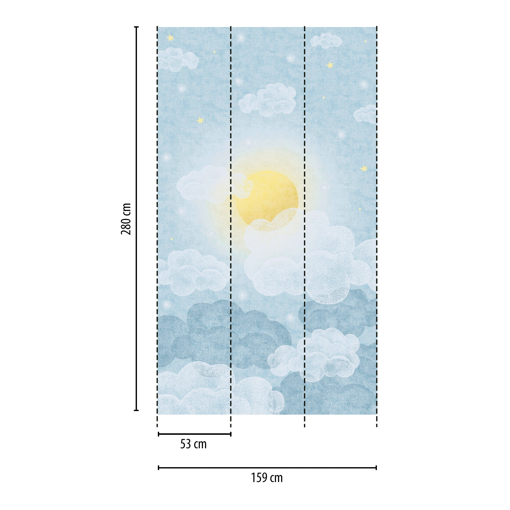 AS Vliestapete Lilly & Luis Wolken Blau 770641