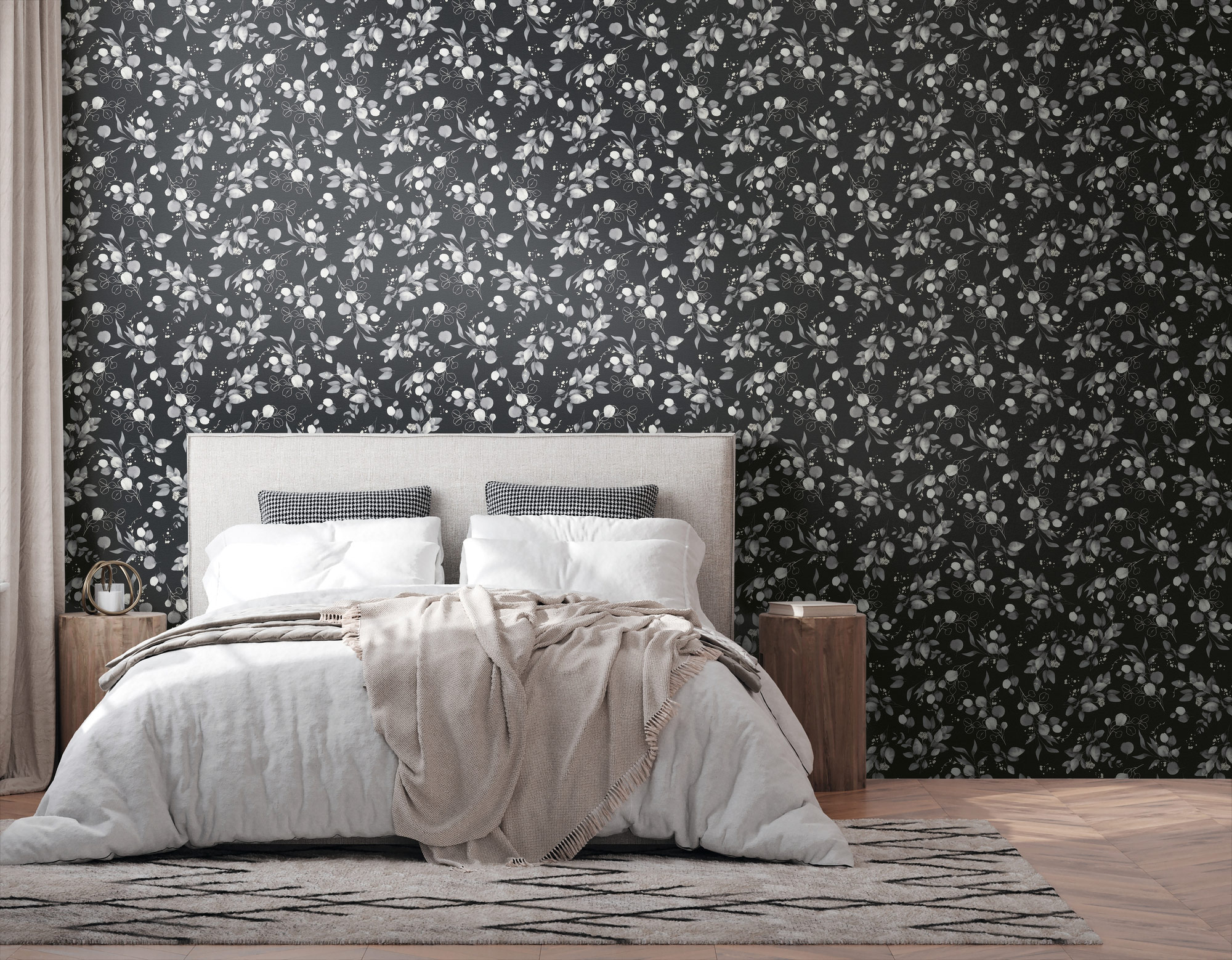 AS Vliestapete Pure Elegance Floral Schwarz 397685