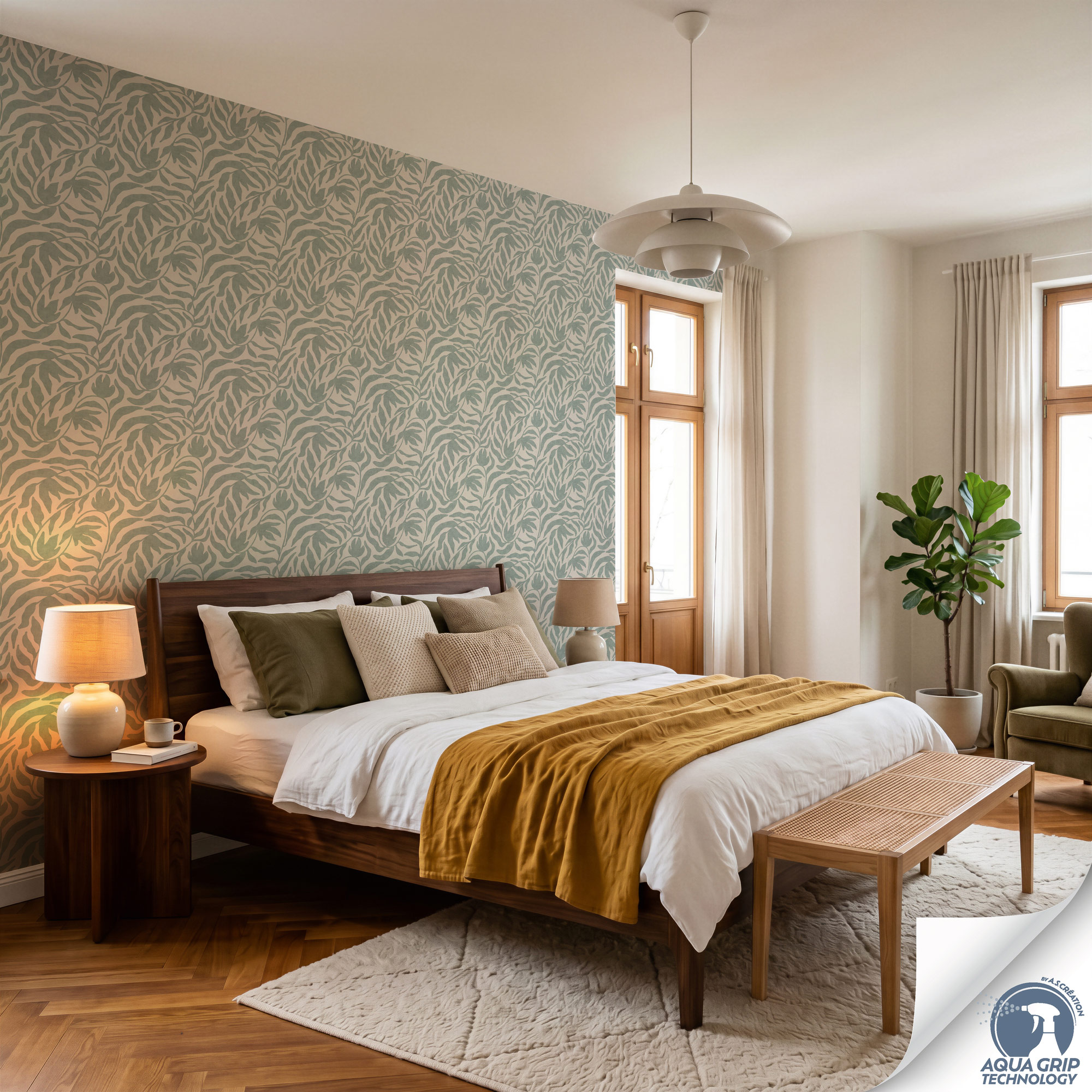 AS Vliestapete Cosiness Designdrop 2 Natur Blau 793143