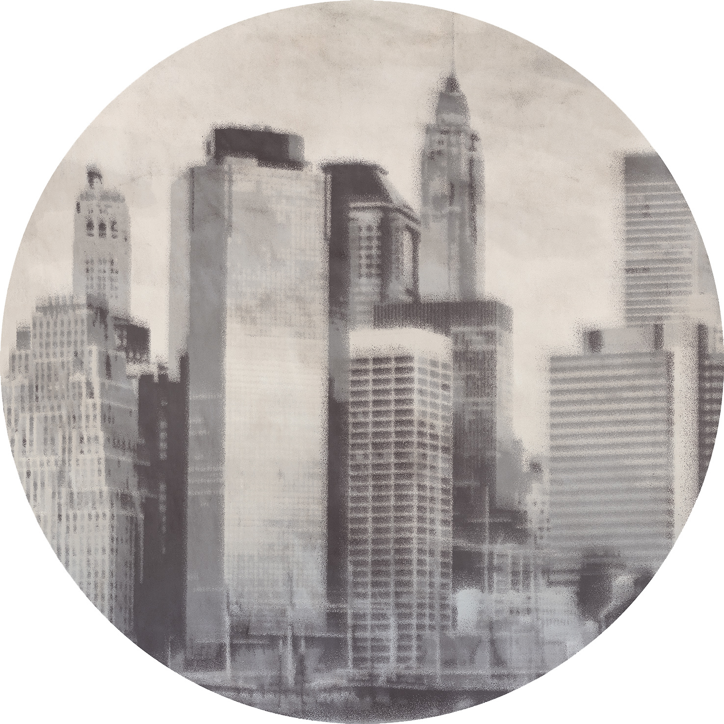 Thomas Fototapete Platin Formen  Skyline grau