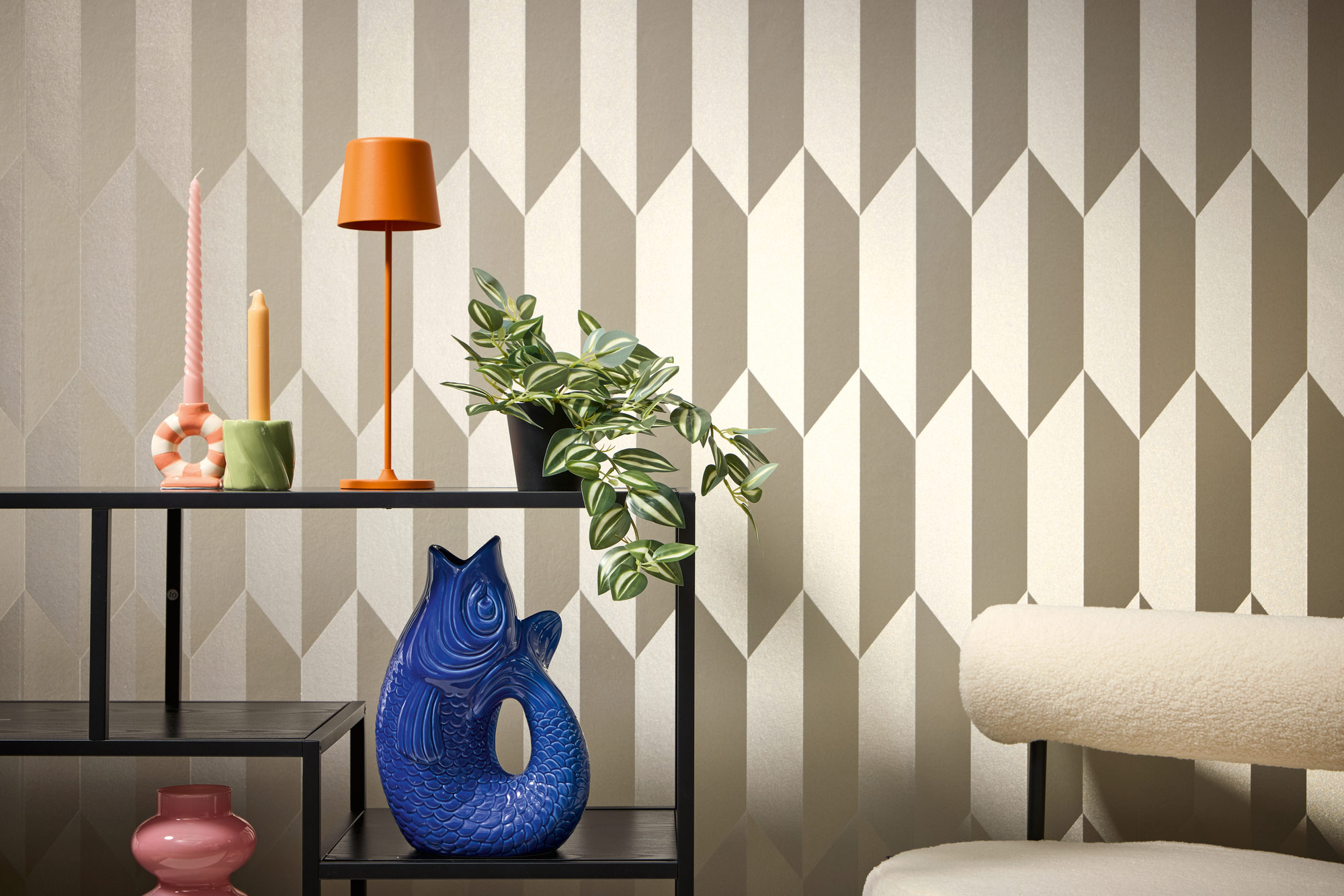 AS Vliestapete CosmoLiving 3D Champagner 790865