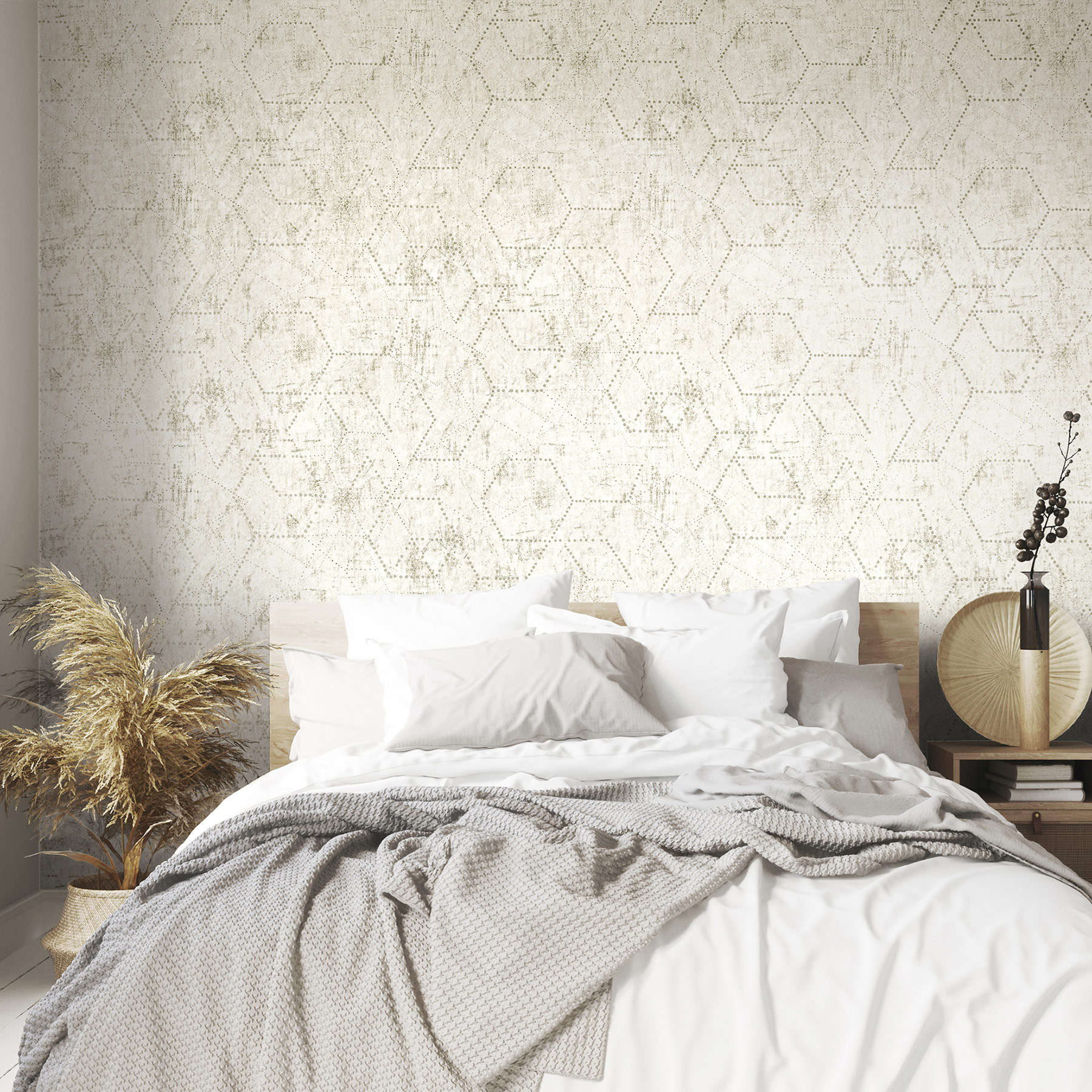 Hohenberger Vliestapete Perle Divino Luna Matte Cream 81313