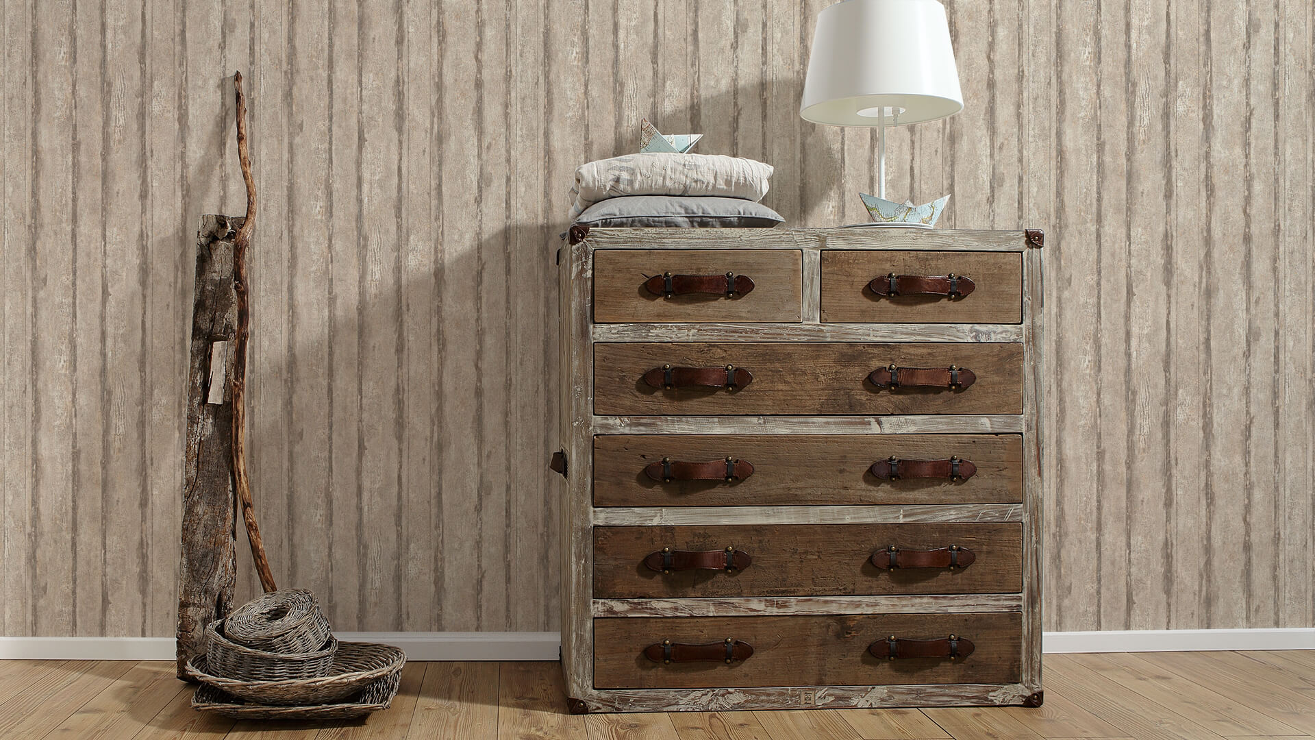 AS Vliestapete Best of Wood'n Stone 2 Holzbretter 327063