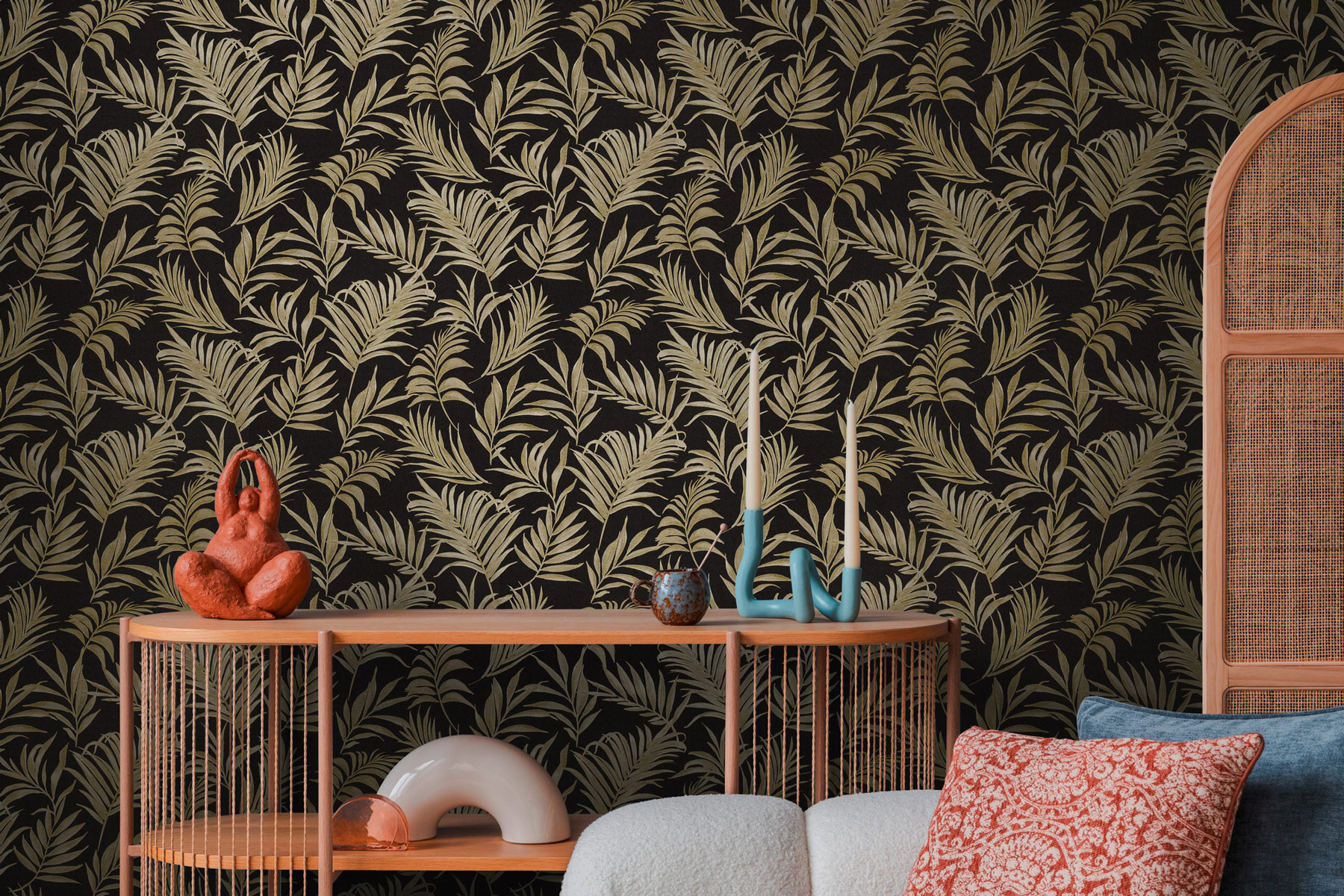 AS Vliestapete CosmoLiving Dschungel Schwarz 791086