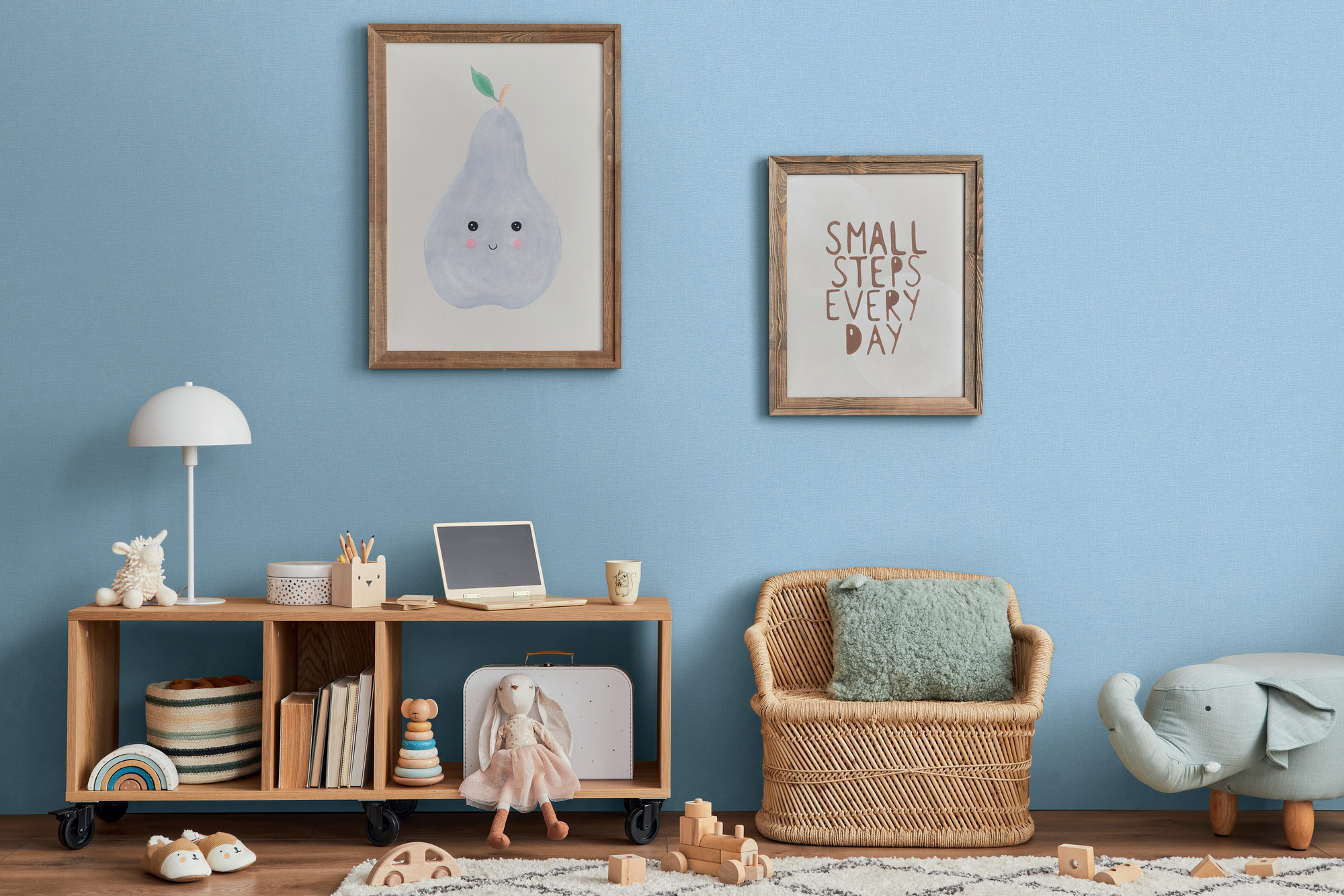 AS Vliestapete Kids Studio Unitapete Blau 399313