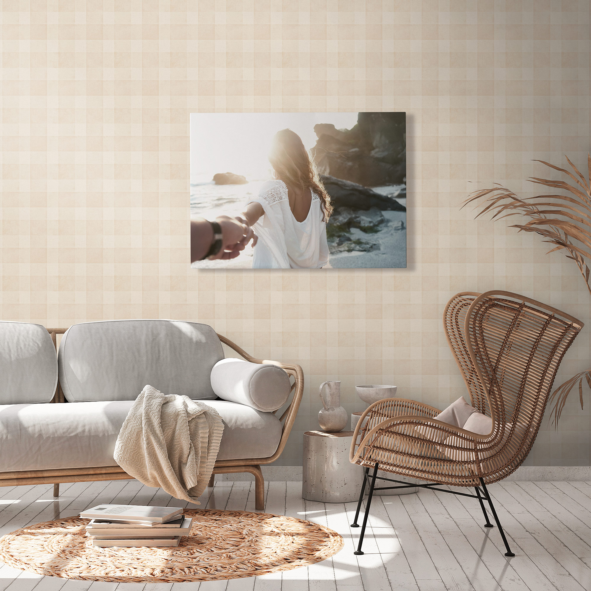 AS Vliestapete Deco Satintapete Tapete Kariert 386643