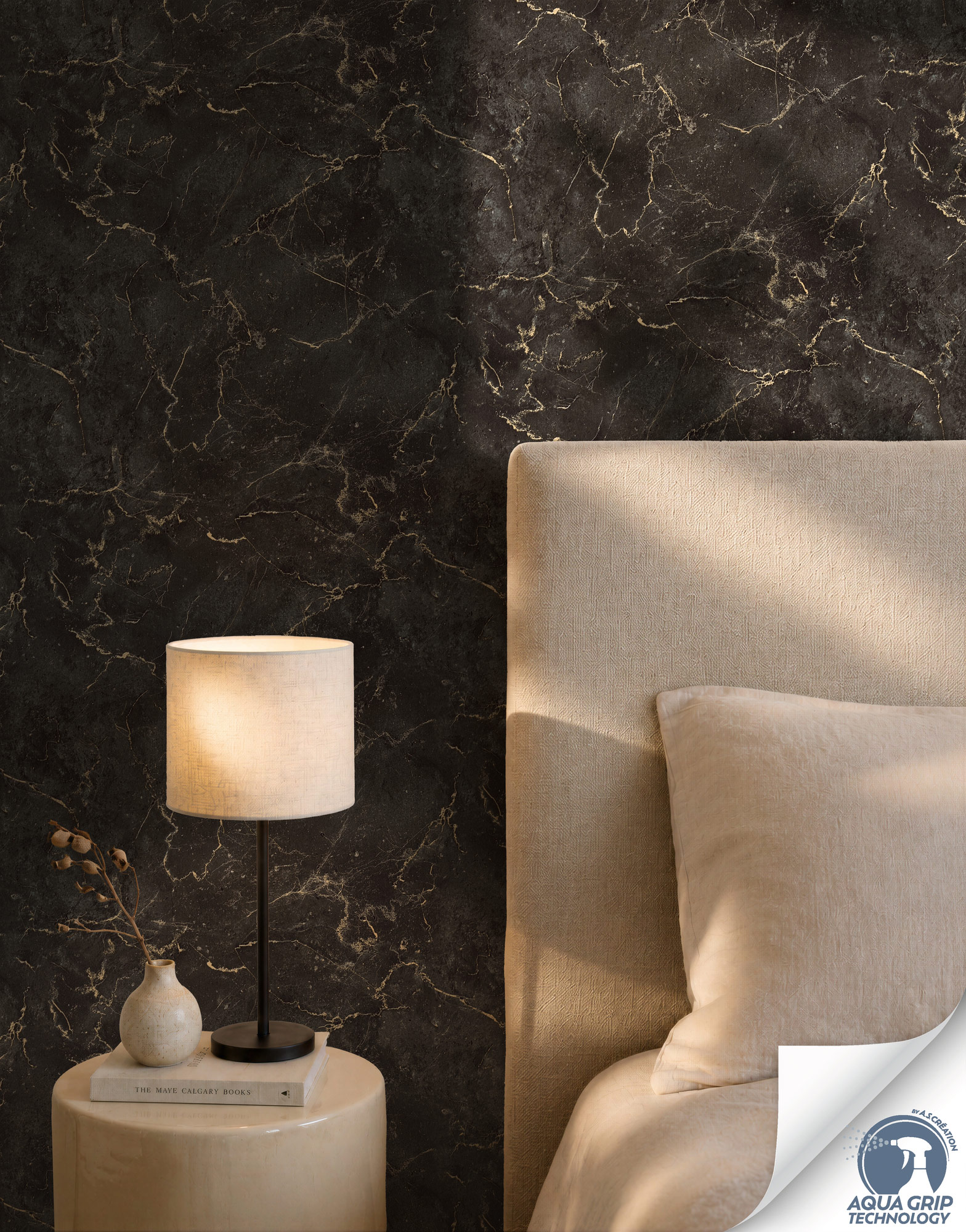 AS Vliestapete Cosiness Designdrop 2 Marmor Schwarz 792451