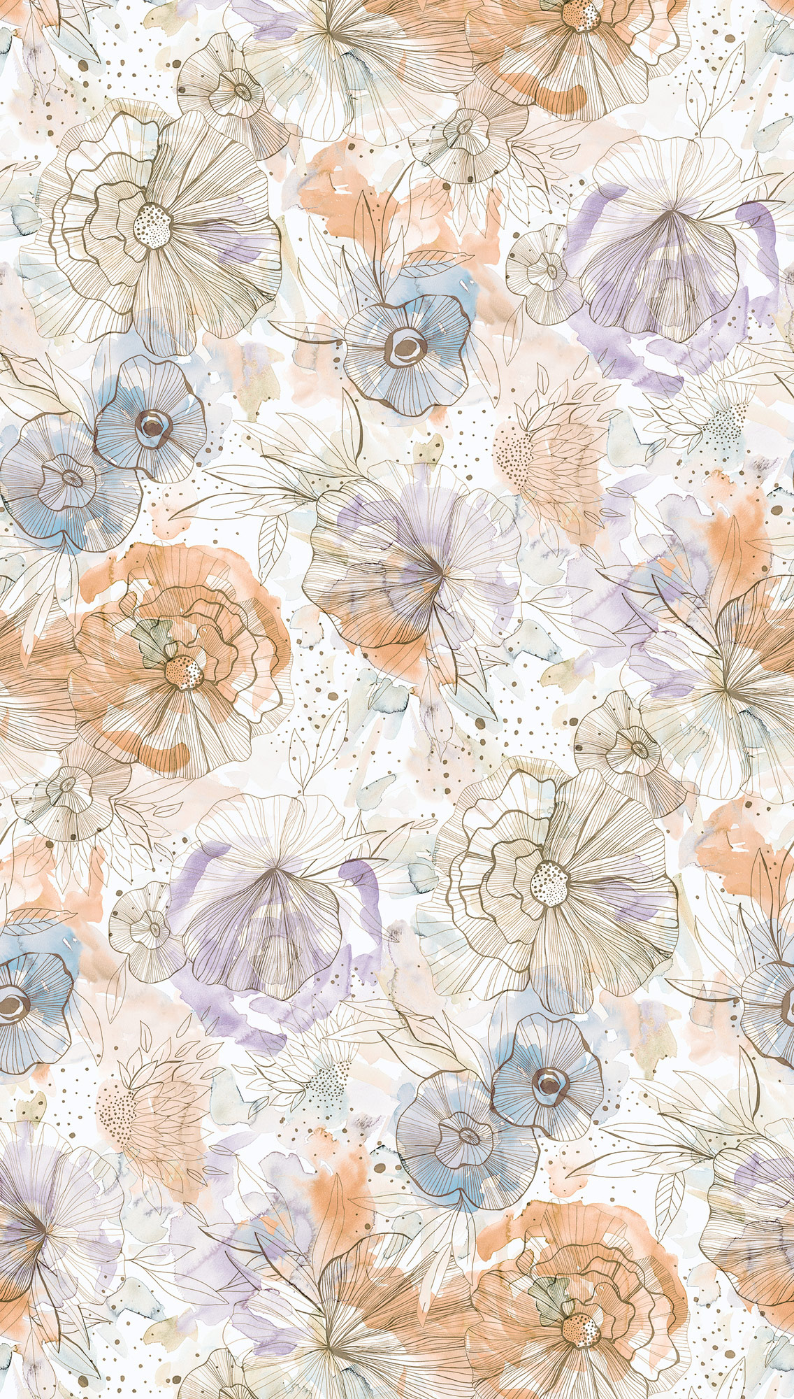 AS Vliestapete Aquarell Dreams Blumentapete beige 396942
