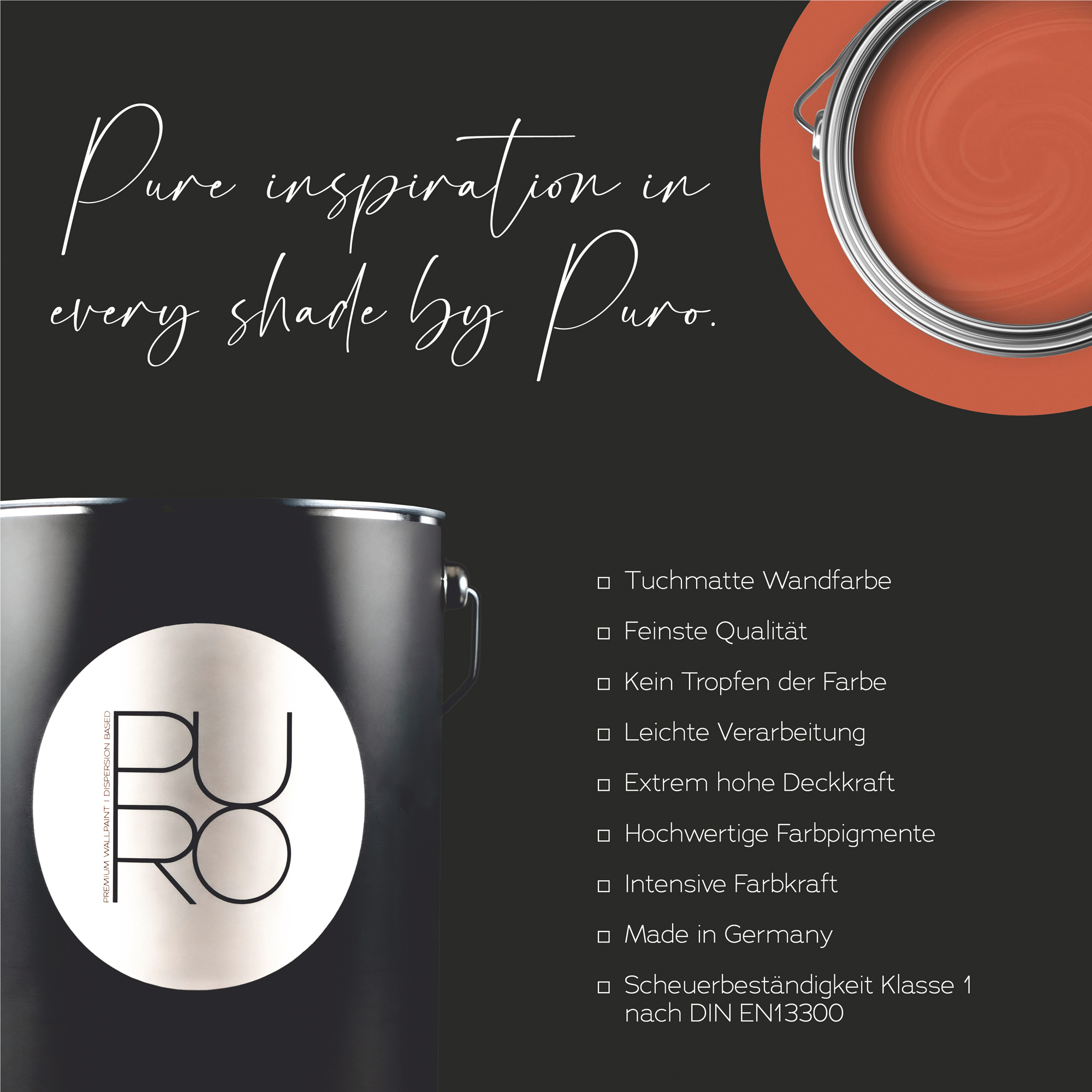 AS Premium Innenwandfarbe Puro c9008 dusty orange 5 L