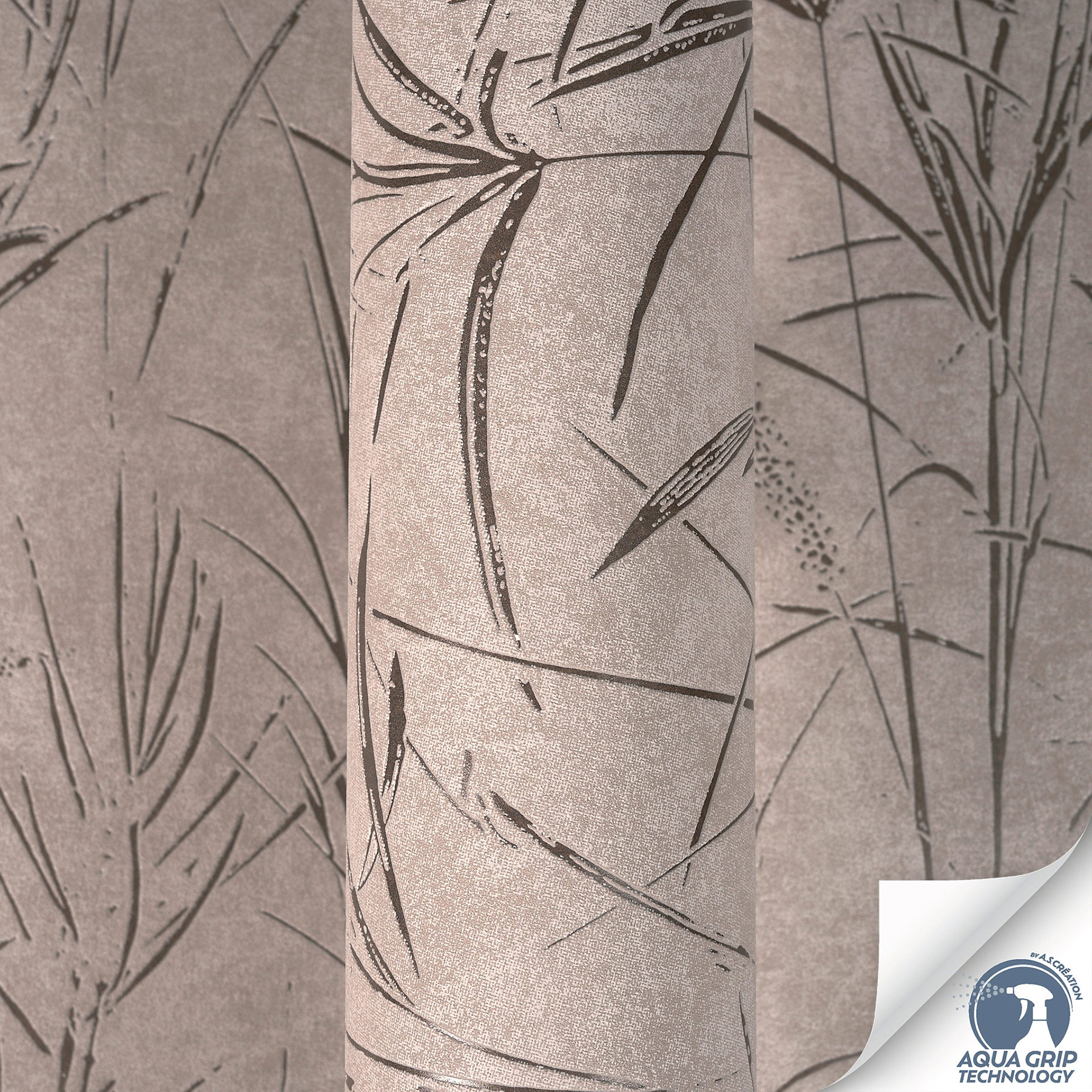 AS Vliestapete Cosiness Designdrop 2 Floral Grau 792824