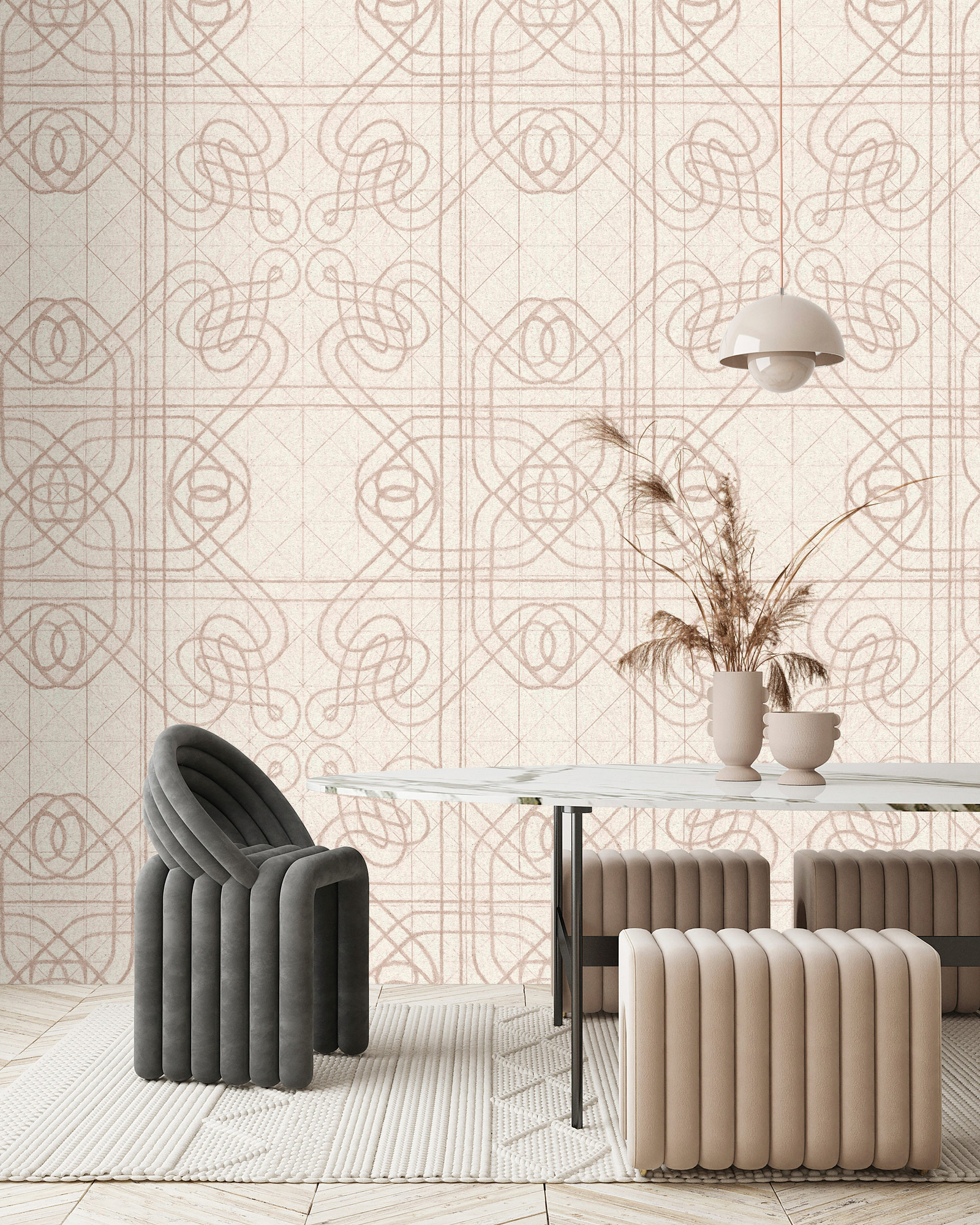 AS Fototapete Walls by Patel 5 Linien Beige DD134459