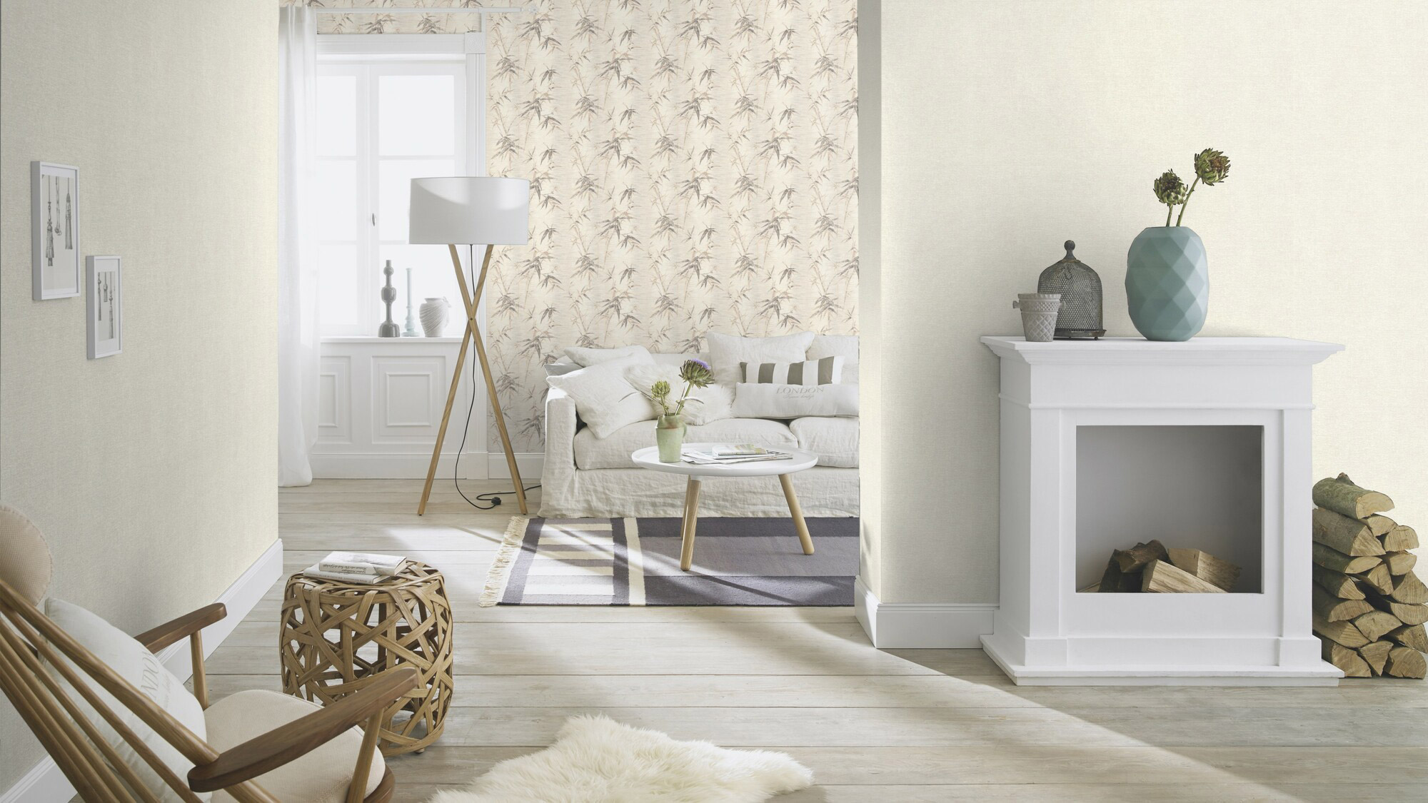 Rasch Vliestapete Tapetenwechsel 2 Textil Uni metallic 50781