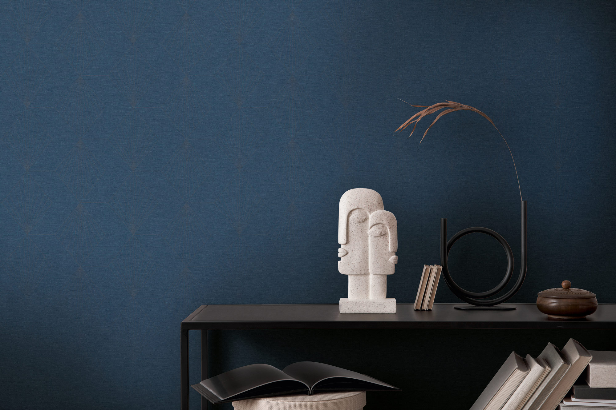 AS Vliestapete French Affair Einfarbig Blau 356536 AS Vliestapete French Affair Einfarbig Blau 356536
