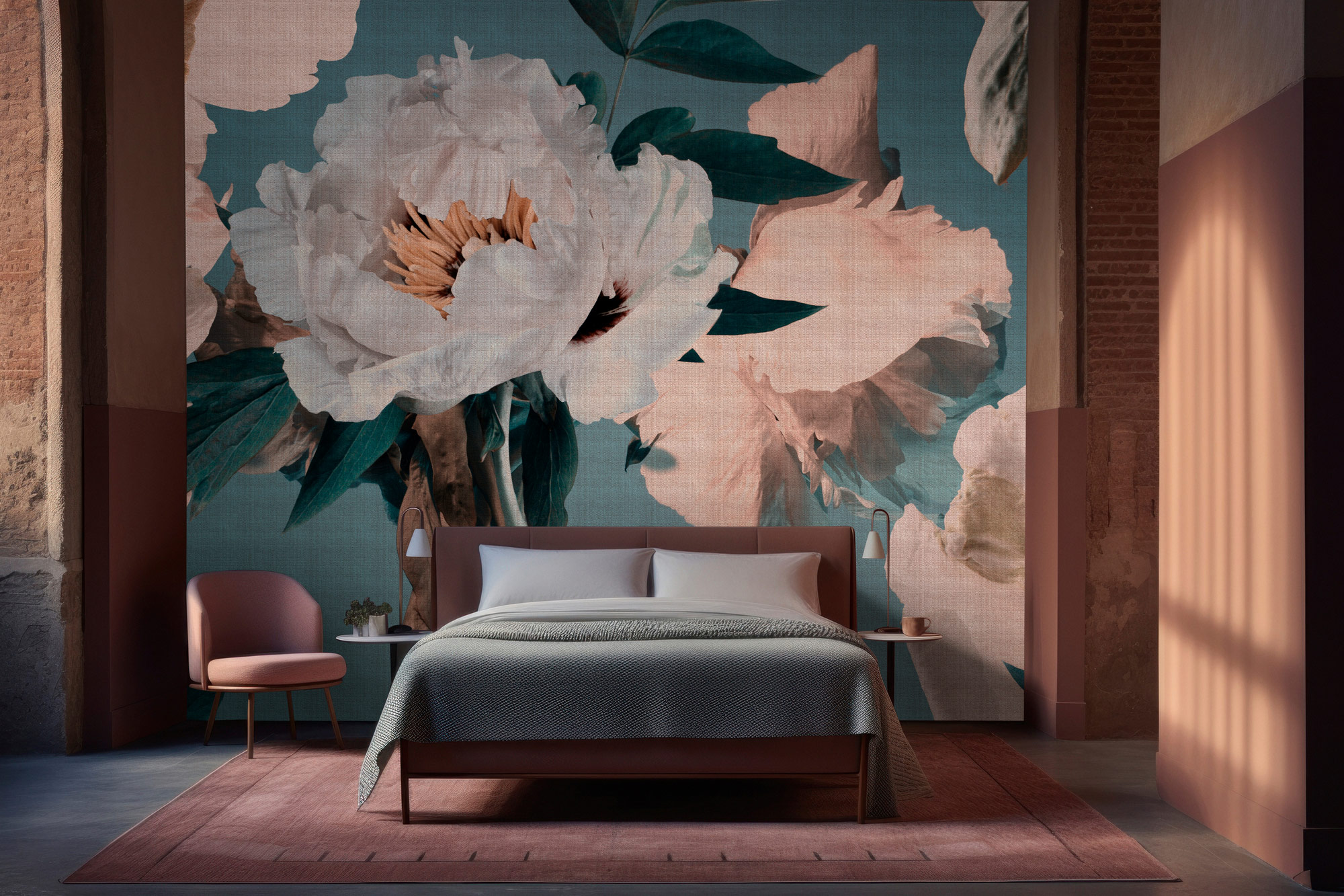 AS Fototapete Walls by Patel 5 Blumen Petrol DD134525