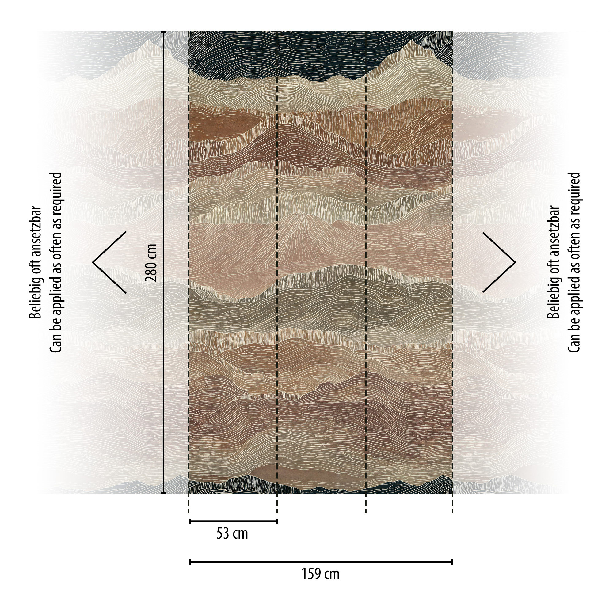 AS Fototapete The Wall 4 Landschaft Beige 792249