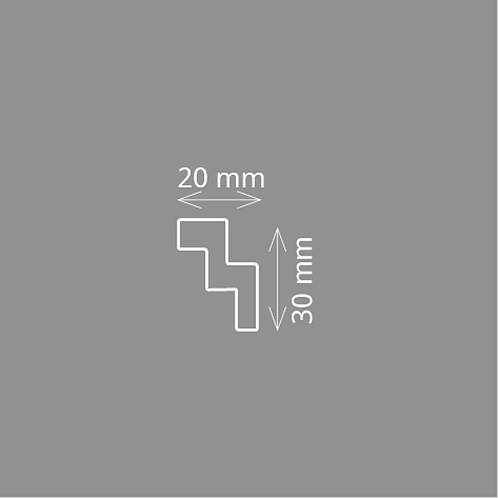 Homestar Stuckleiste Styropor Zierleiste T 30 | weiss