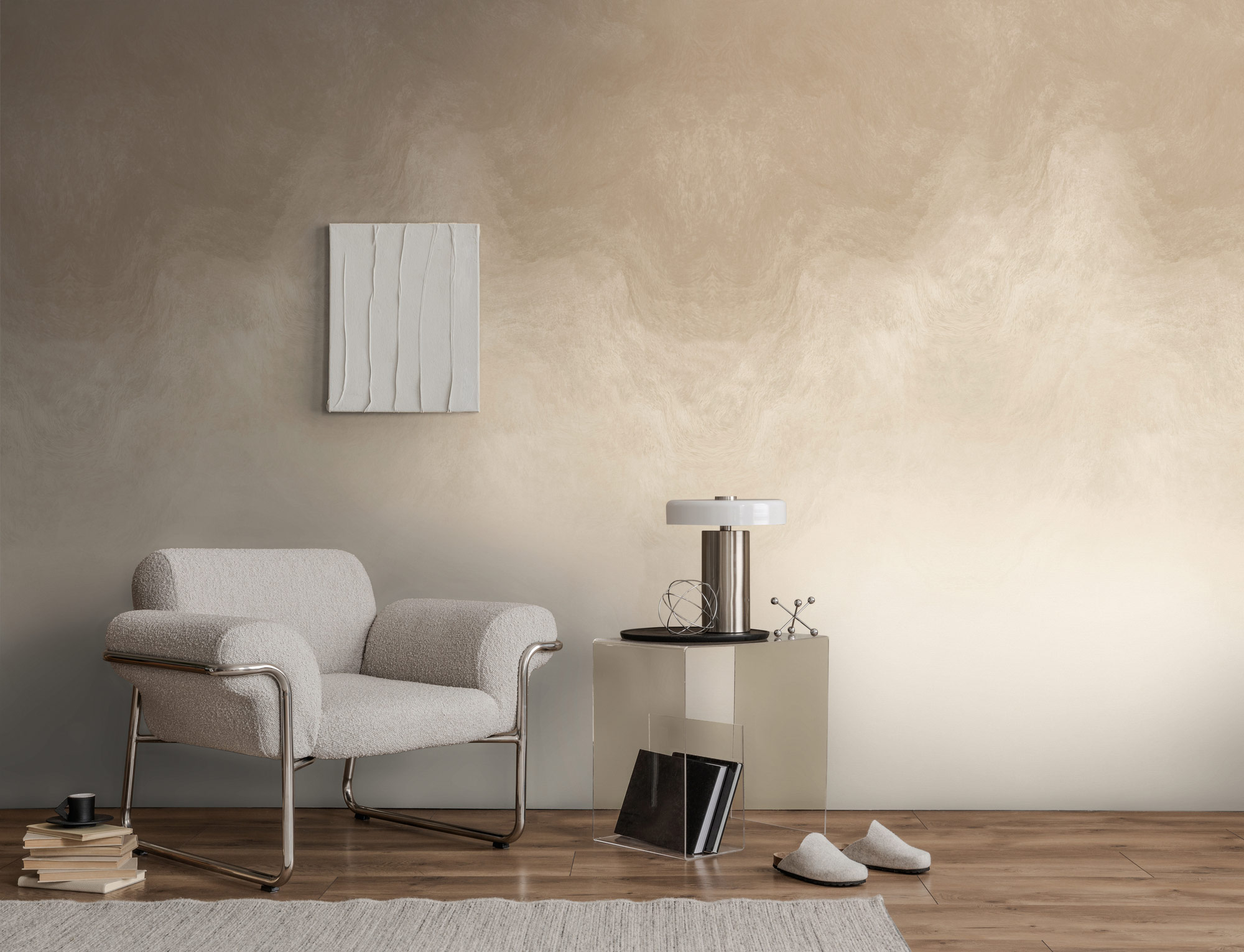 AS Fototapete The Wall 4 Aquarell Creme 792393