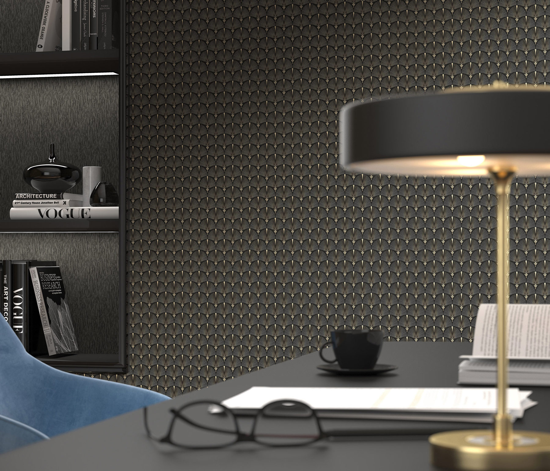 Erismann Vliestapete Versailles schwarz 1034615