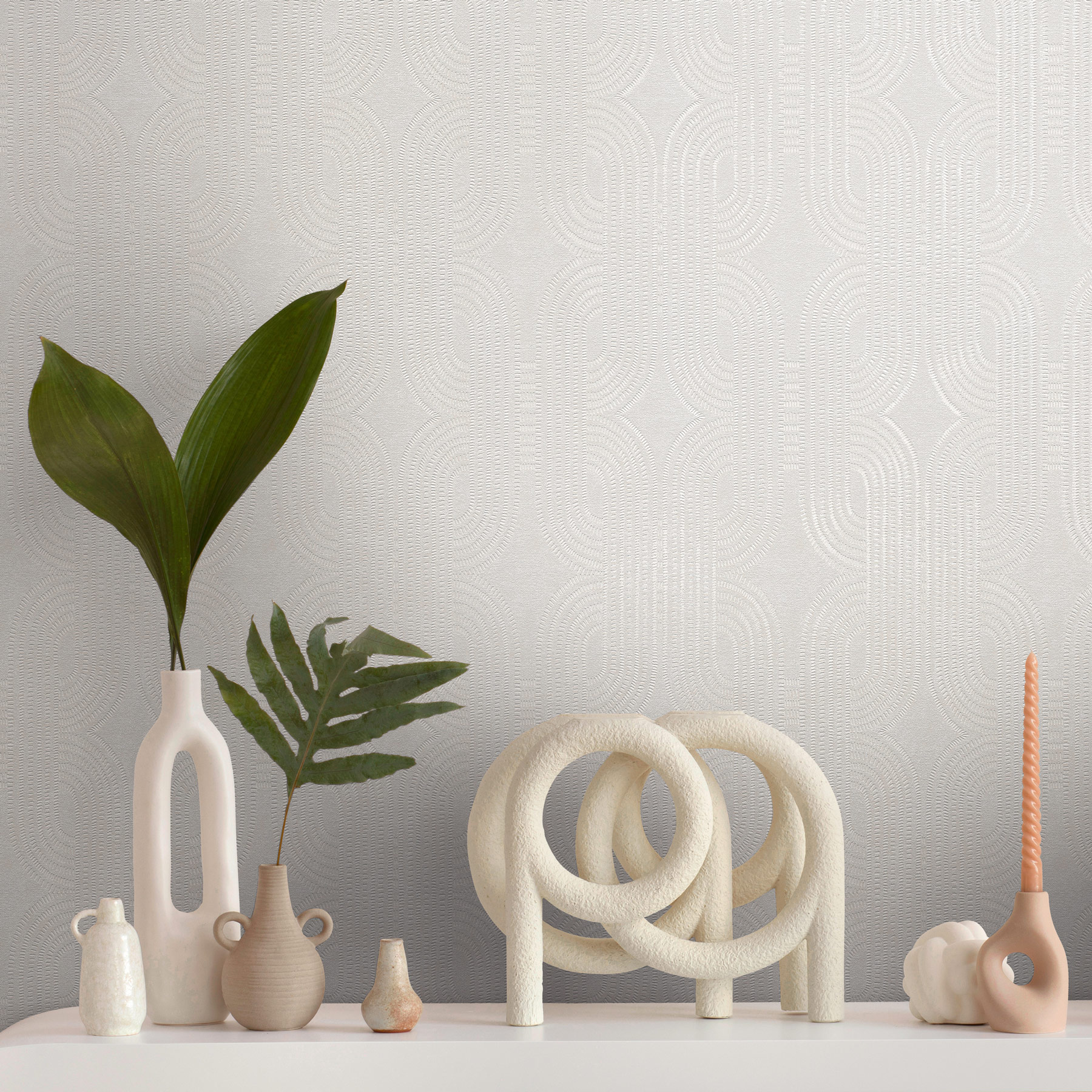 AS Vliestapete French Affair Struktur Weiß 399372