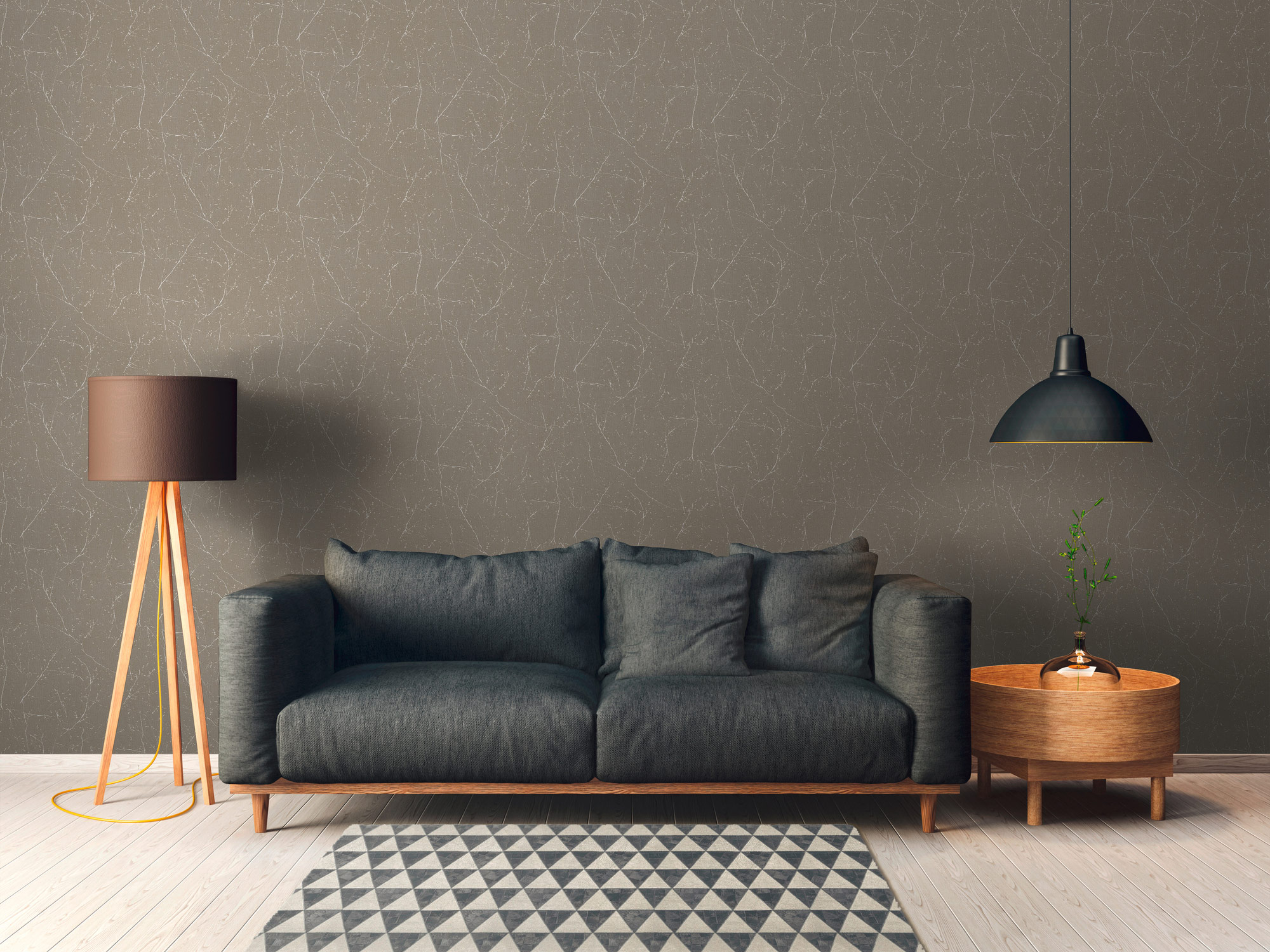 AS Vliestapete Terra Floral grau 385042