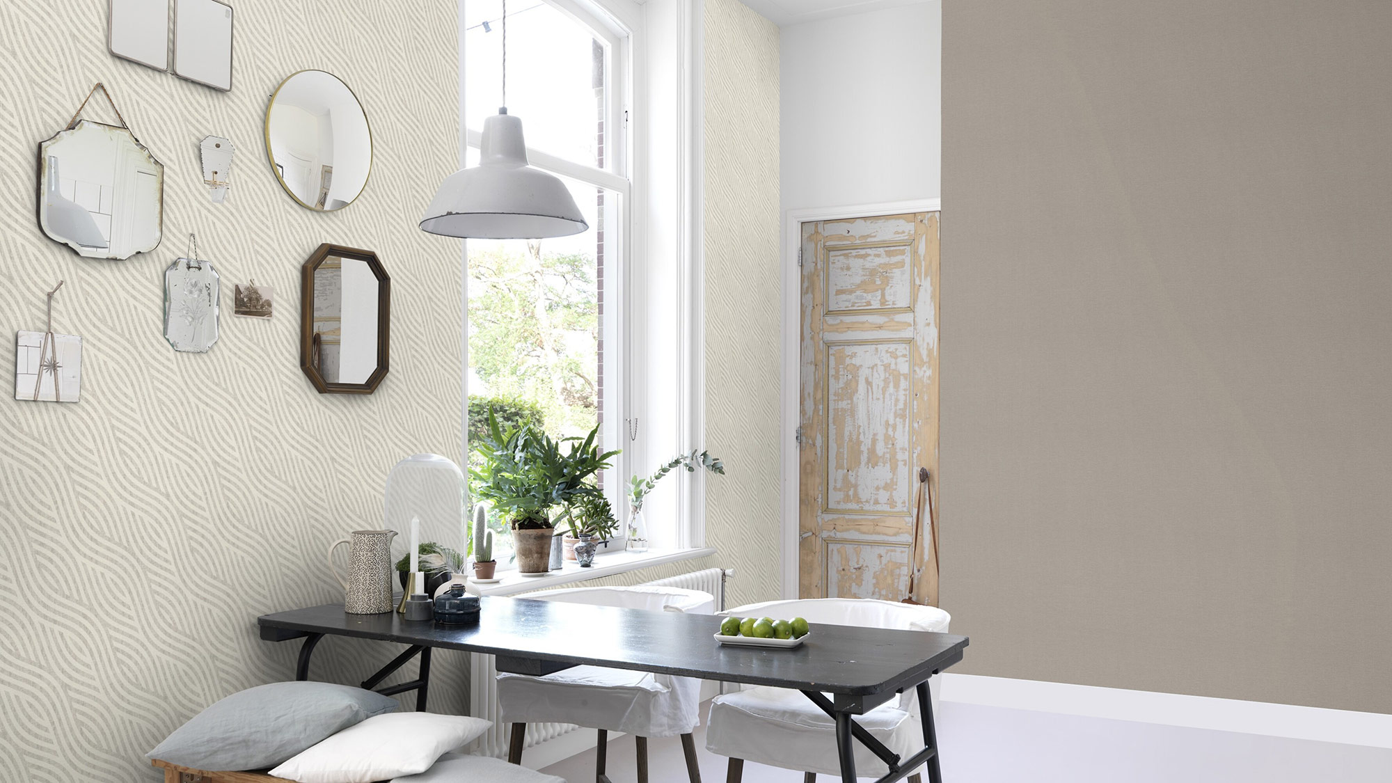 Rasch Vliestapete Country Charme Grau-Dunkelgrau 452037